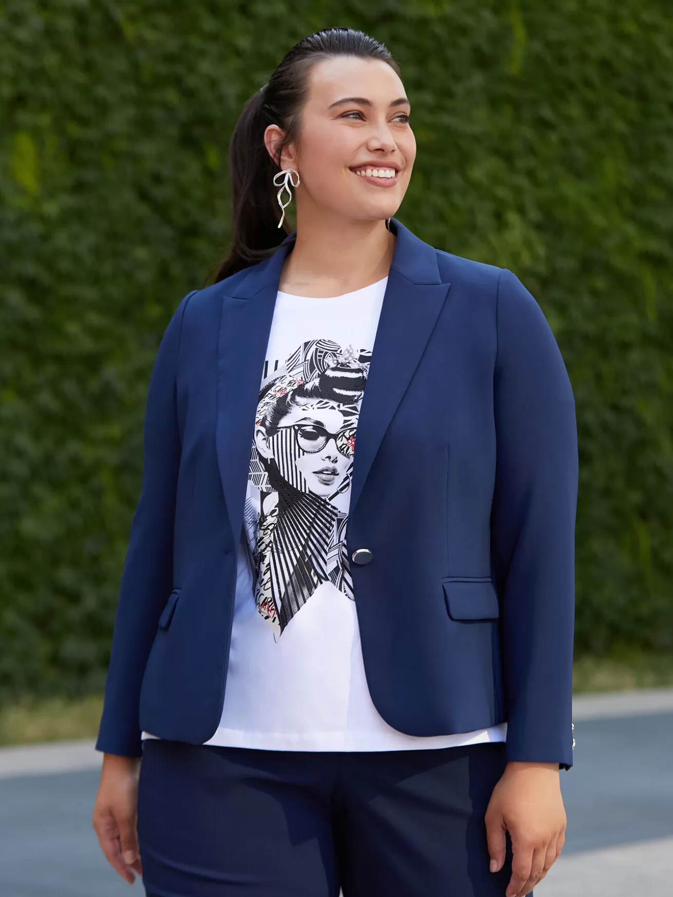 Discount Fiorella Rubino Blazer In Tessuto Crêpe Blu