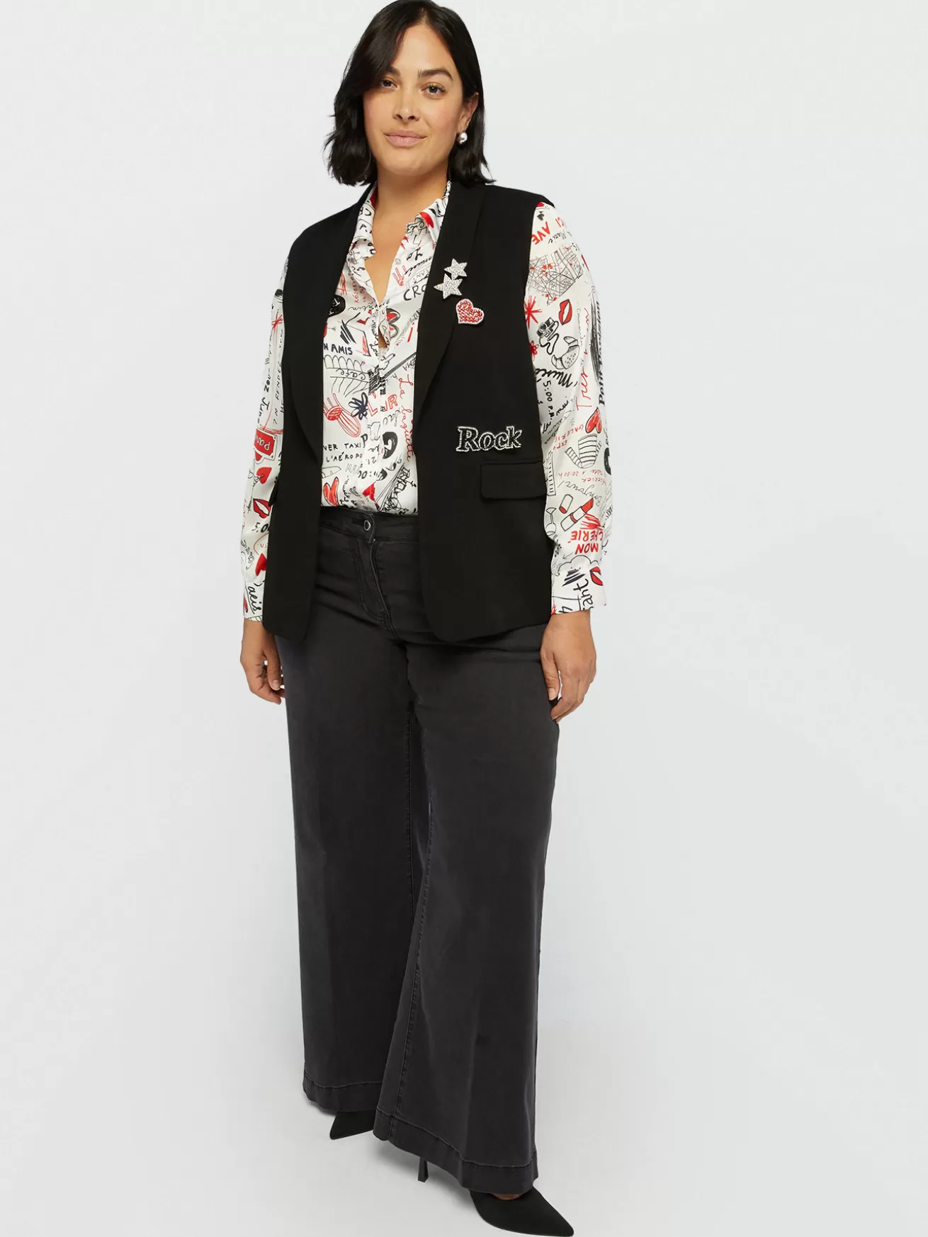 Store Fiorella Rubino Blazer Senza Maniche Nero