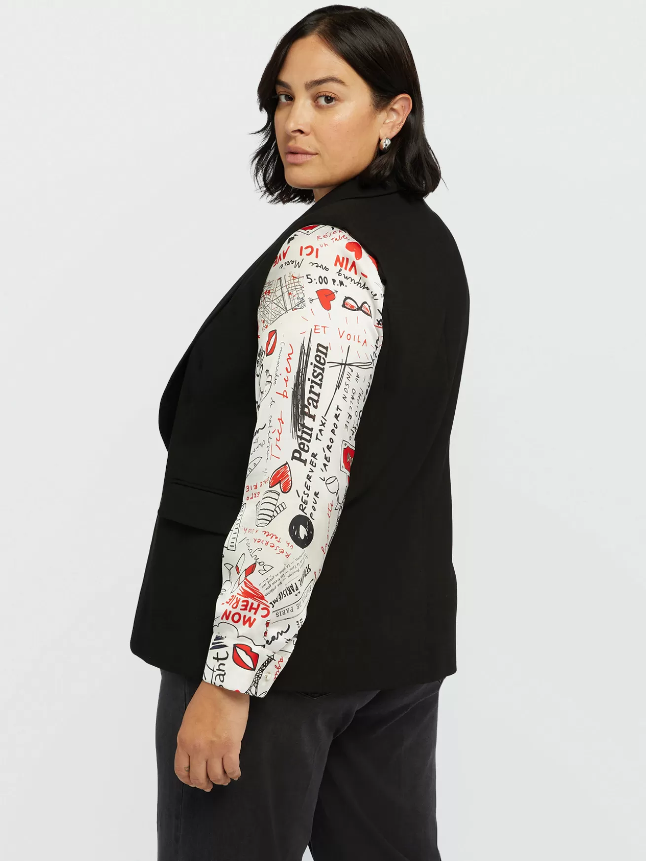 Store Fiorella Rubino Blazer Senza Maniche Nero