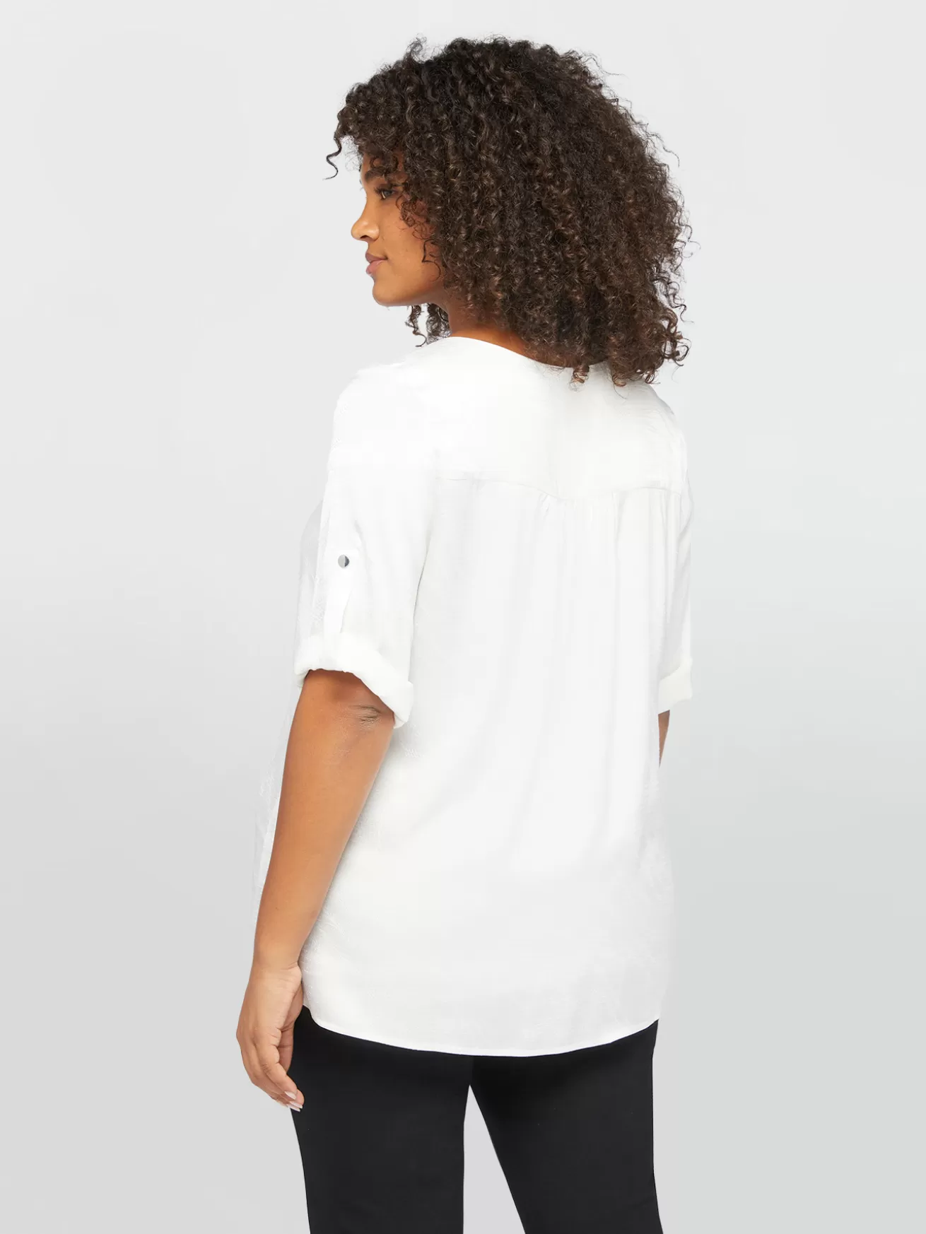 Outlet Fiorella Rubino Blusa Con Dettaglio Di Zip Davanti Bianco
