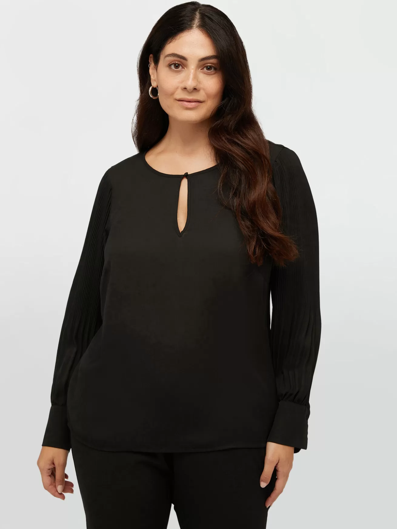 Flash Sale Fiorella Rubino Blusa Con Maniche Plissé Nero