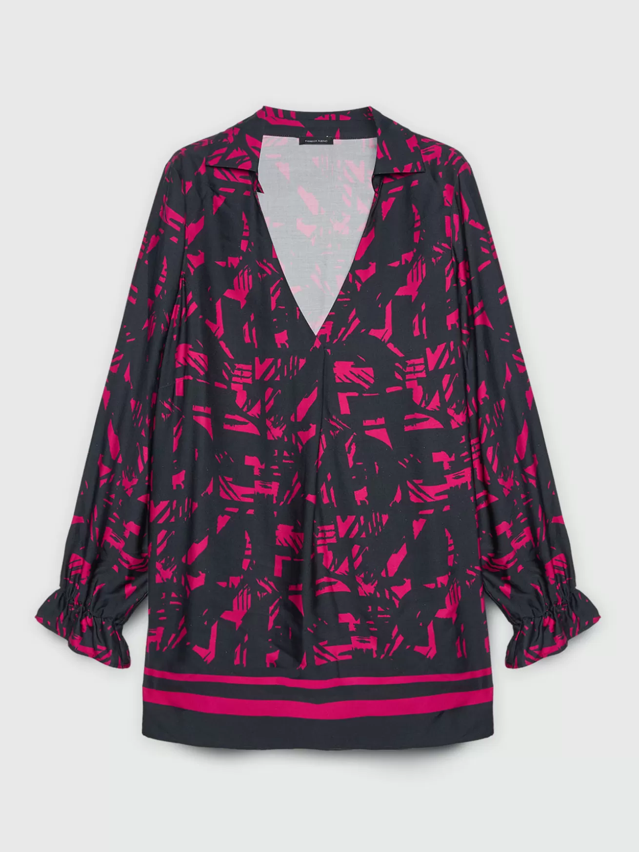 Fashion Fiorella Rubino Blusa Dalla Stampa Pop Nero