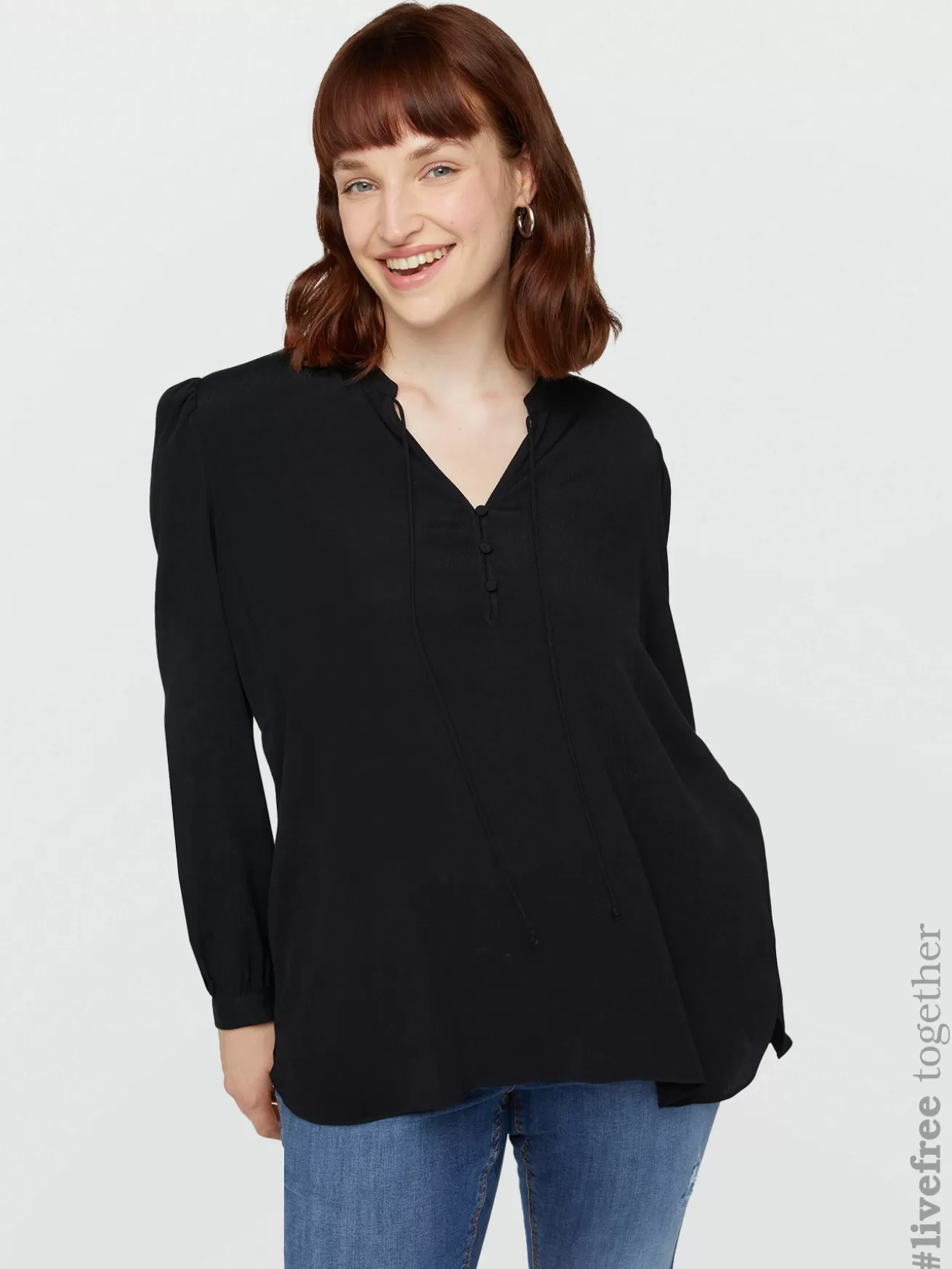 Flash Sale Fiorella Rubino Blusa In Viscosa LENZING™ ECOVERO™ Nero