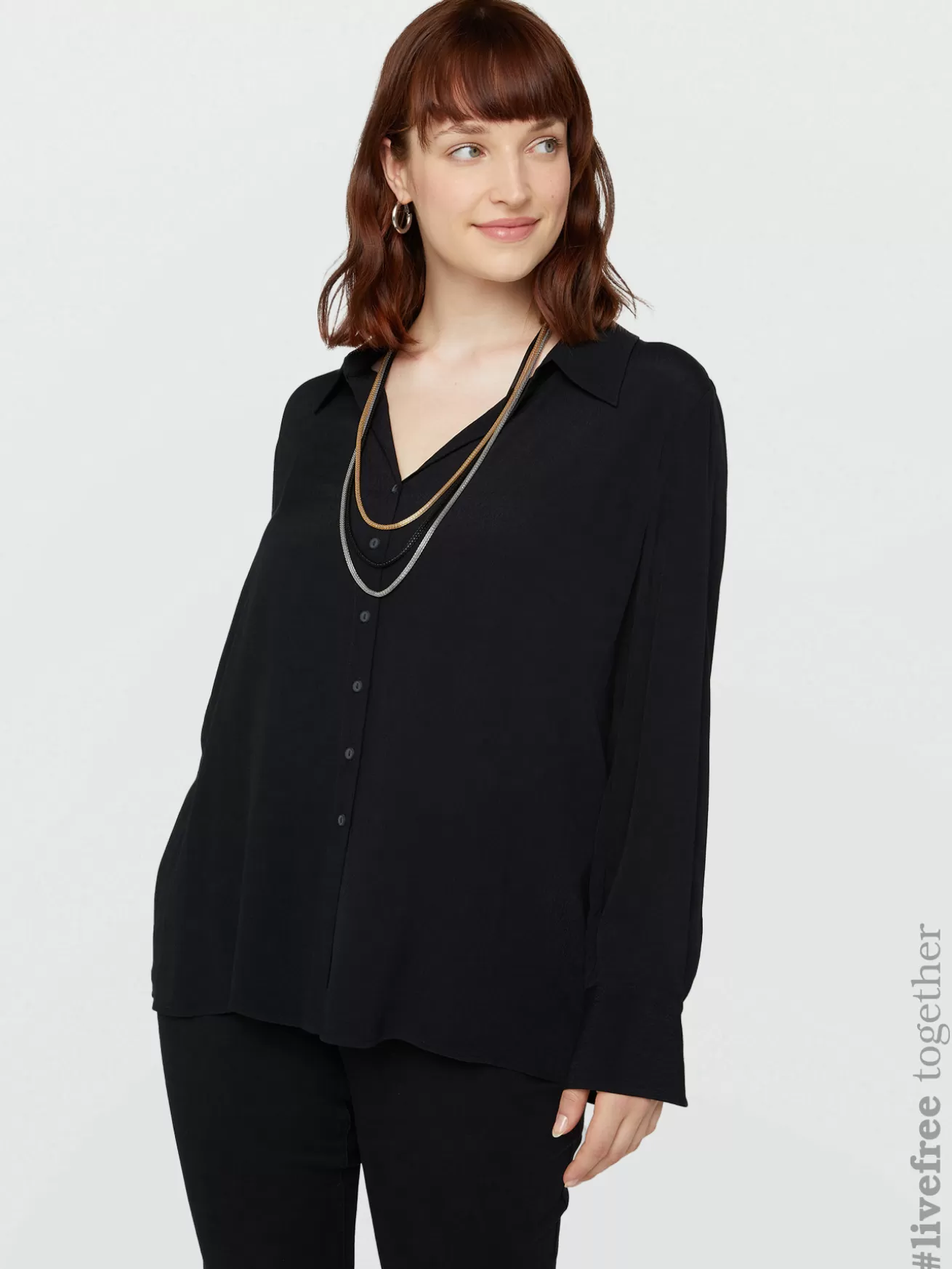 Flash Sale Fiorella Rubino Camicia In Viscosa LENZING™ ECOVERO™ Nero