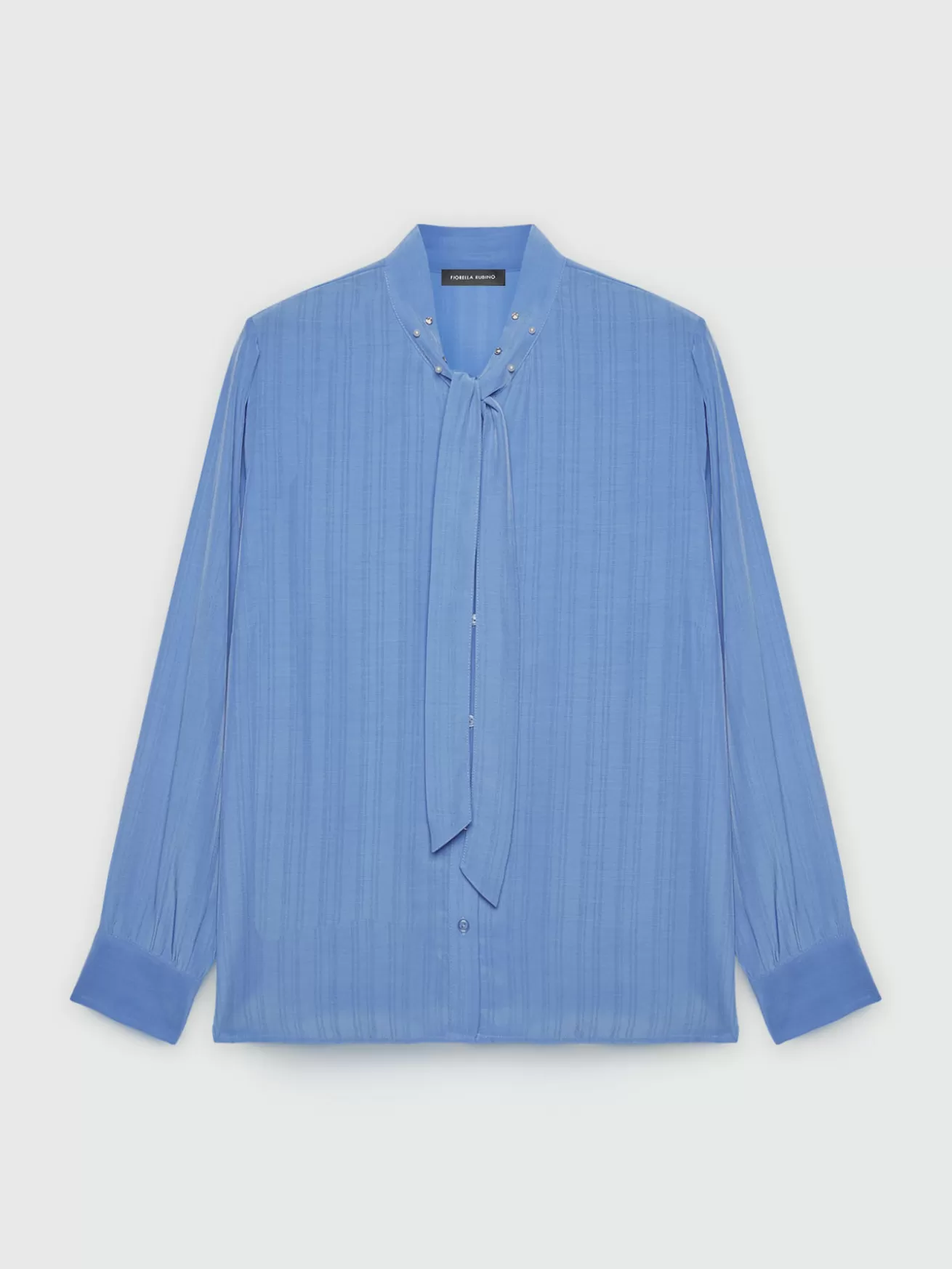 Cheap Fiorella Rubino Camicia Con Dettagli Luminosi E Fusciacca Azzurro