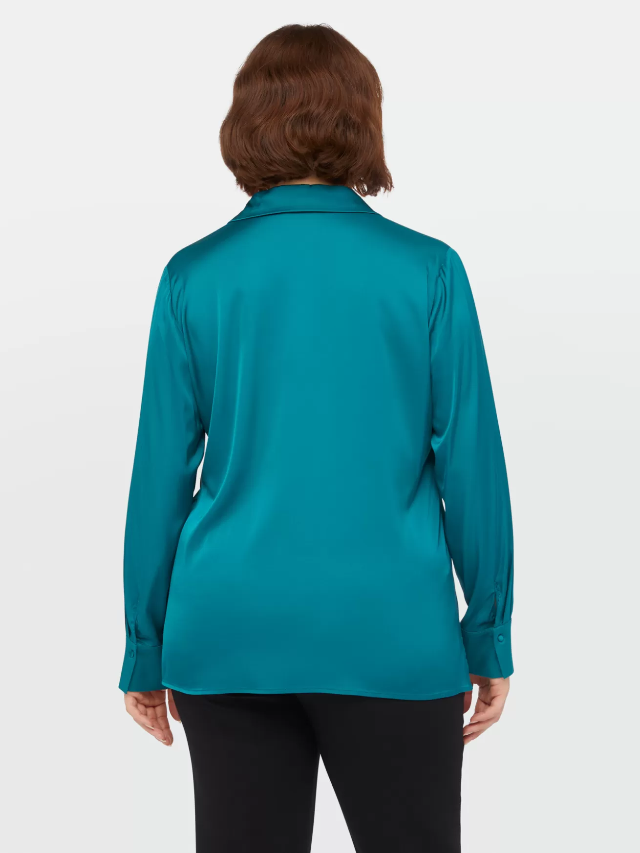 Store Fiorella Rubino Camicia In Raso Di Viscosa LENZING™ ECOVERO™ Ottanio