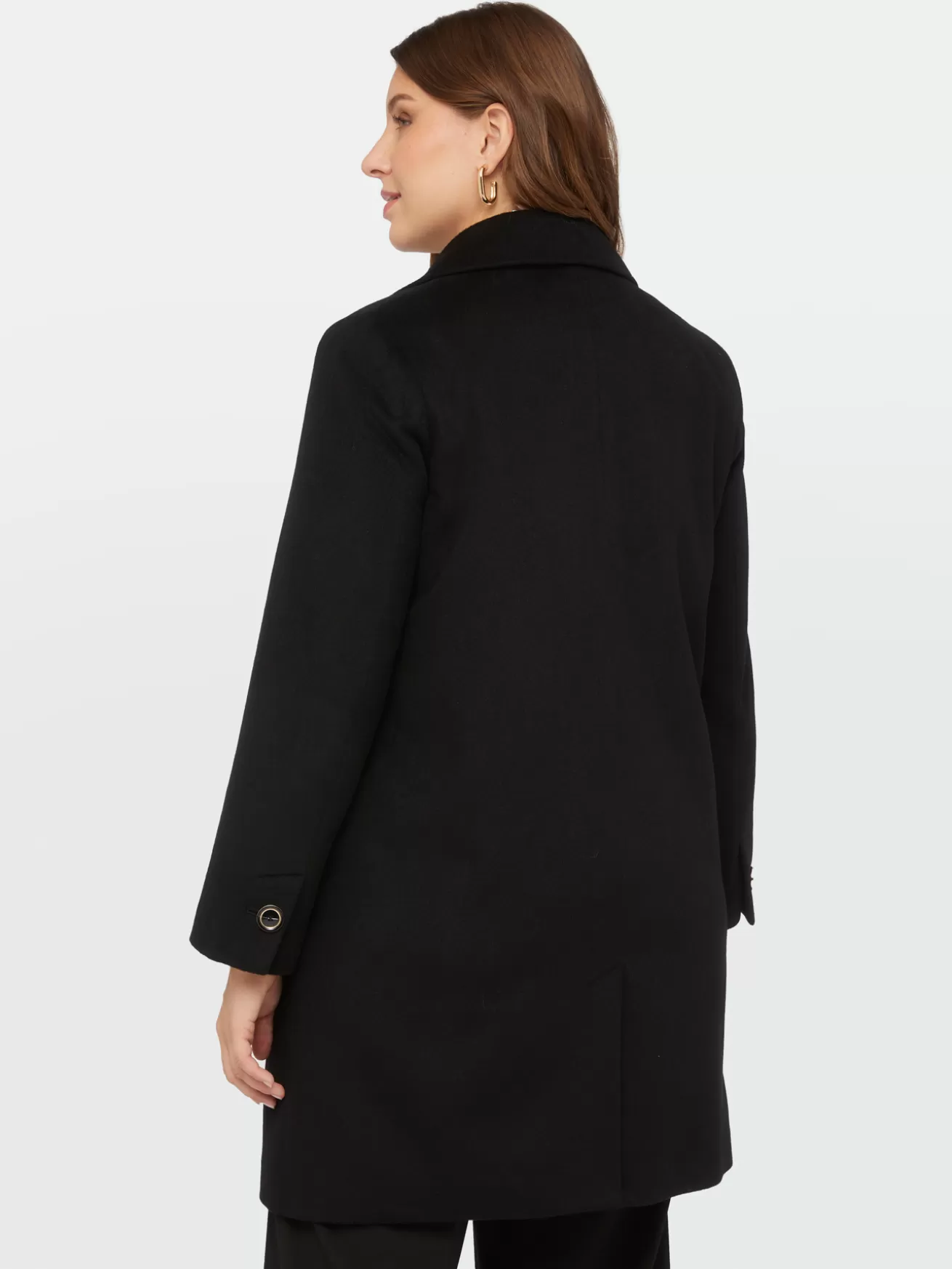 Outlet Fiorella Rubino Cappotto In Panno Nero