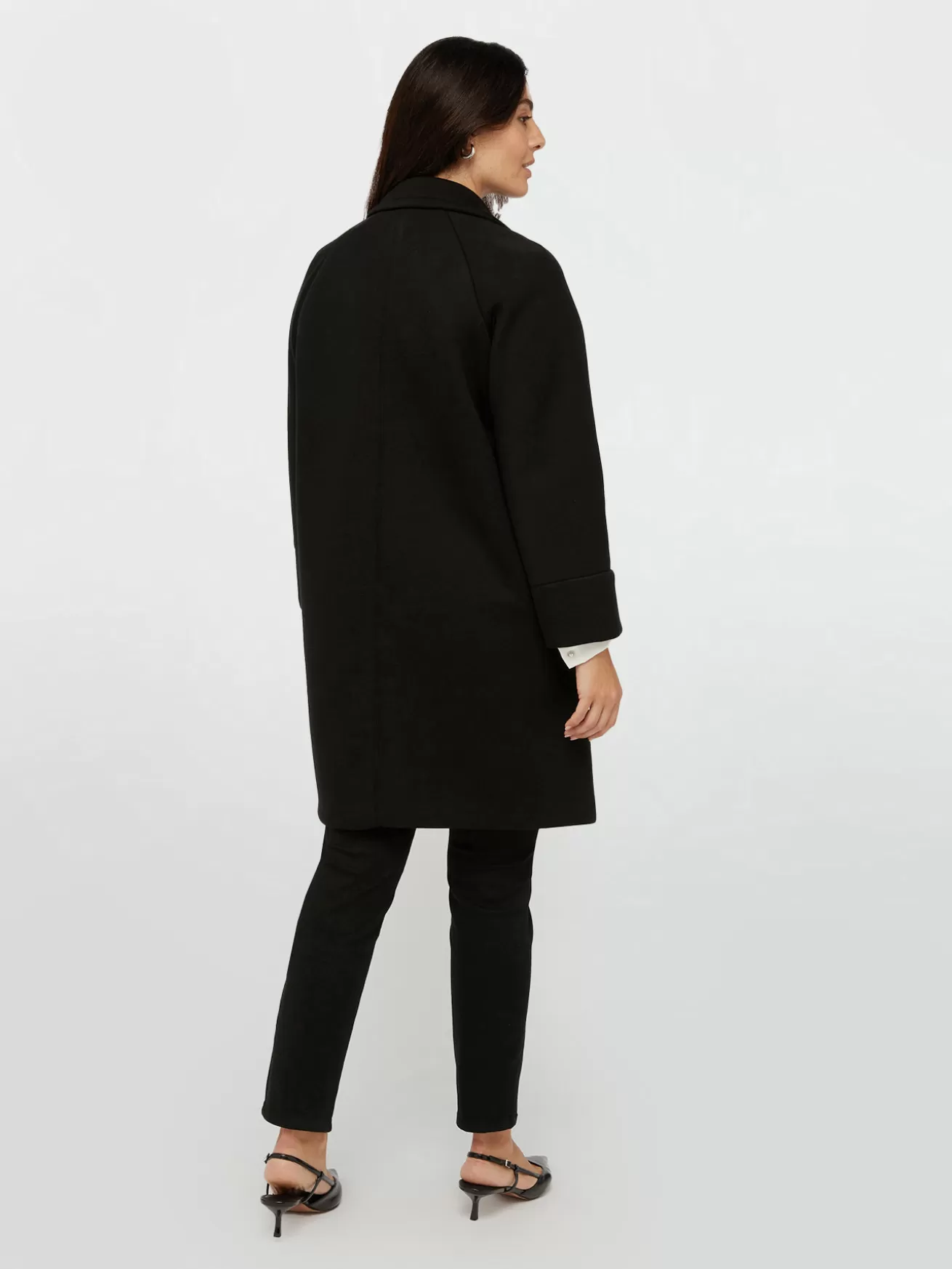 Hot Fiorella Rubino Cappotto Sfoderato In Scuba Nero