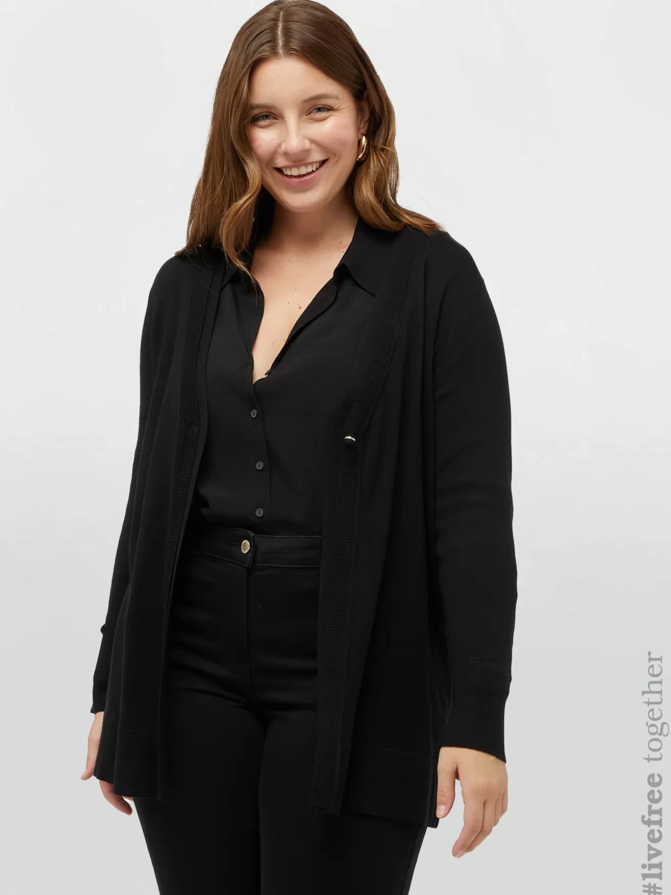 Fashion Fiorella Rubino Cardigan In Viscosa LENZING™ ECOVERO™ Nero