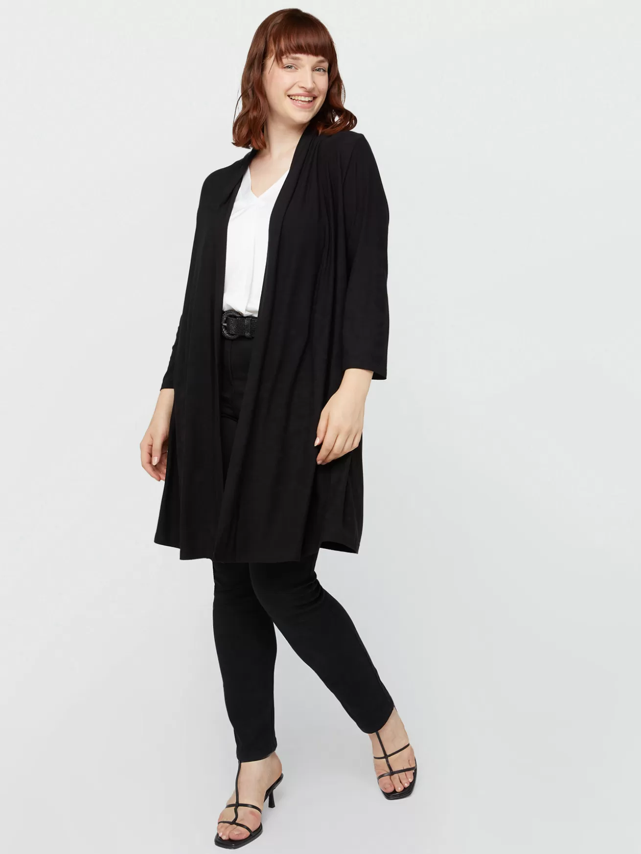 Hot Fiorella Rubino Cardigan Lungo Nero