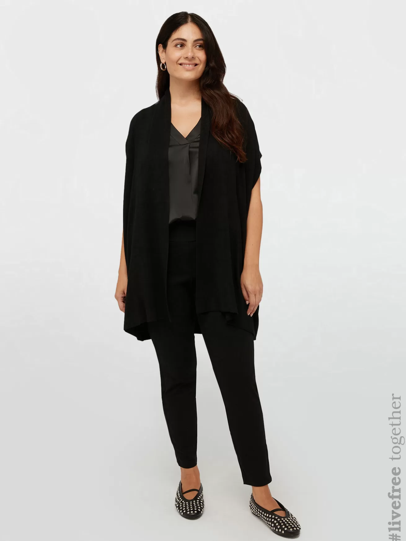 Sale Fiorella Rubino Cardigan Lungo In Viscosa LENZING™ ECOVERO™ Nero