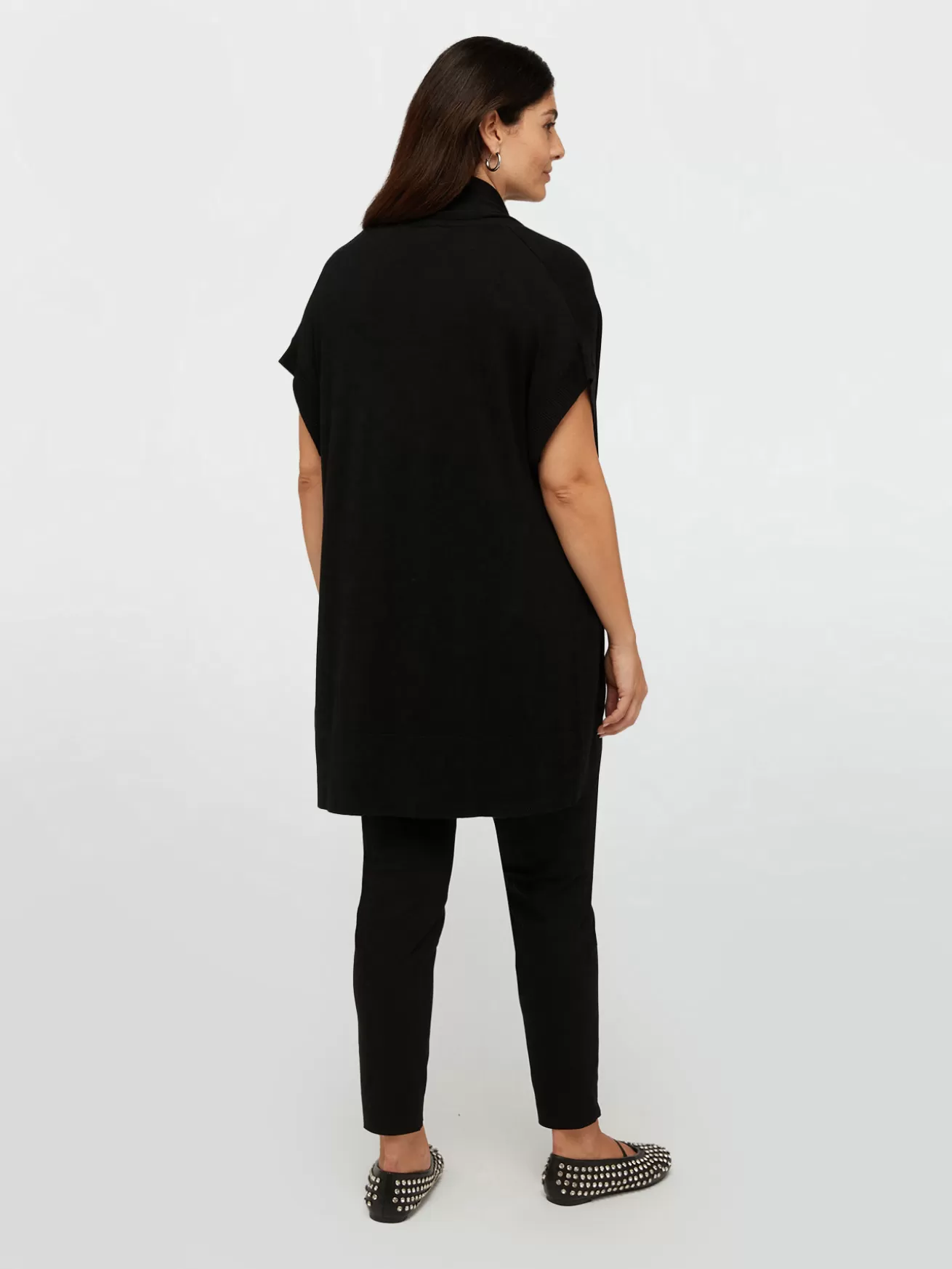 Sale Fiorella Rubino Cardigan Lungo In Viscosa LENZING™ ECOVERO™ Nero