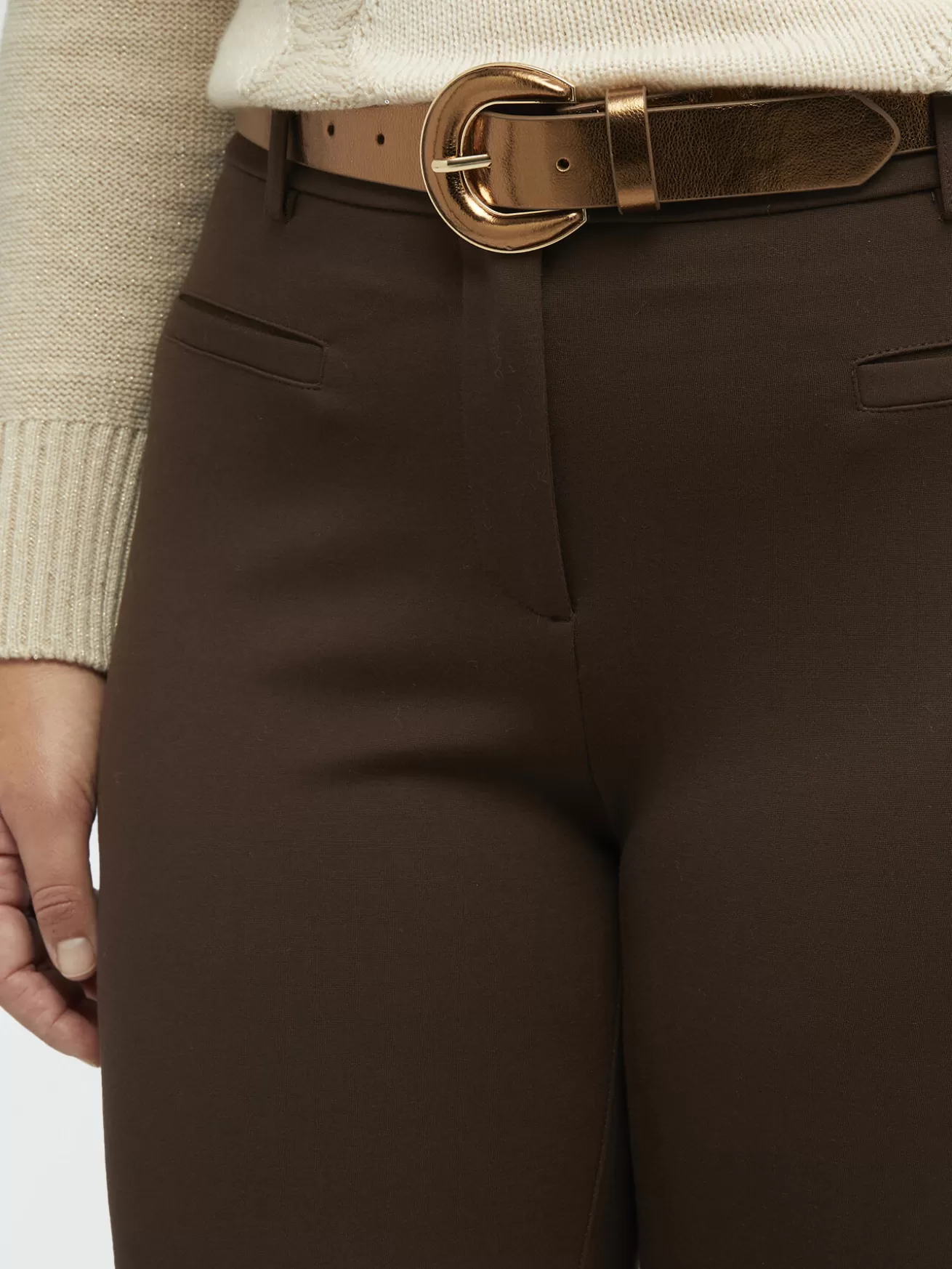 Store Fiorella Rubino Cintura Effetto Laminato Beige