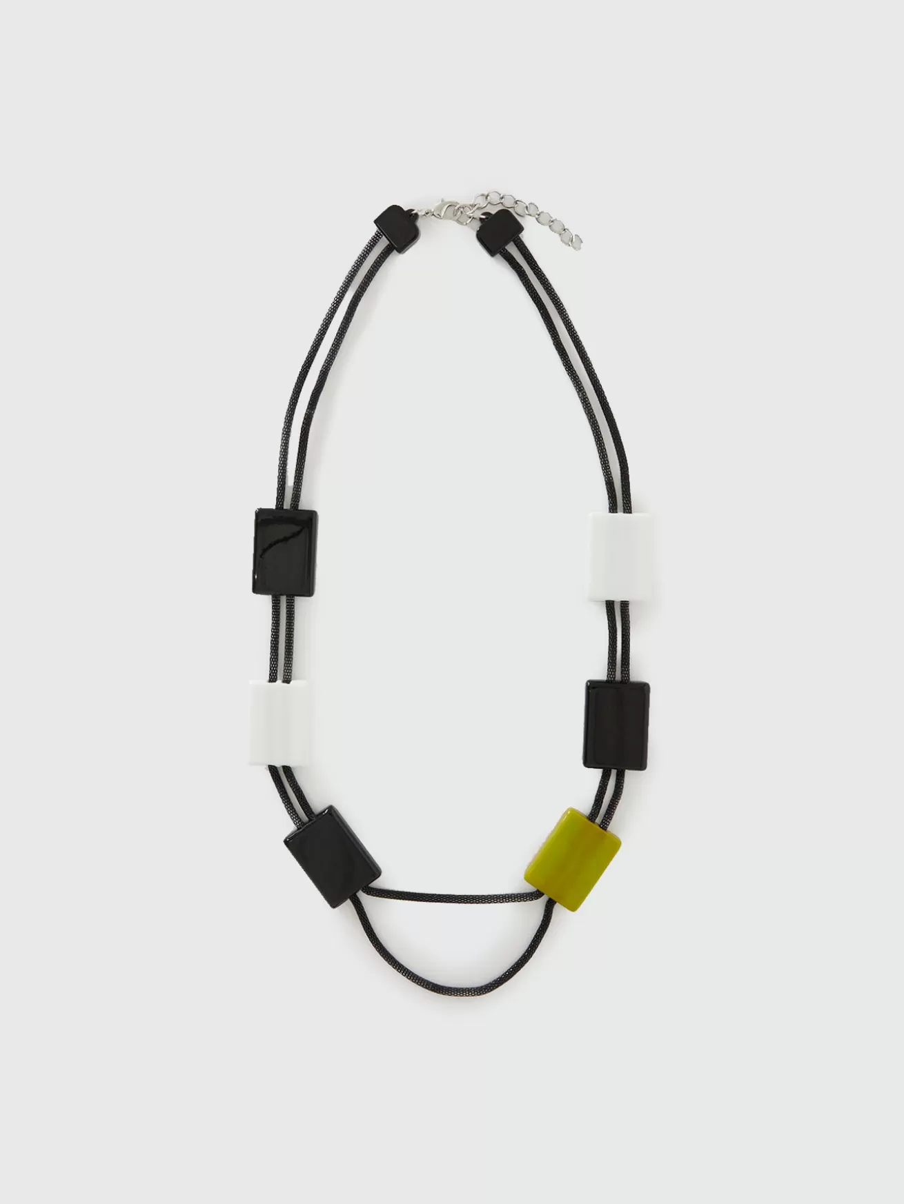 Outlet Fiorella Rubino Collana Con Rettangoli Nero