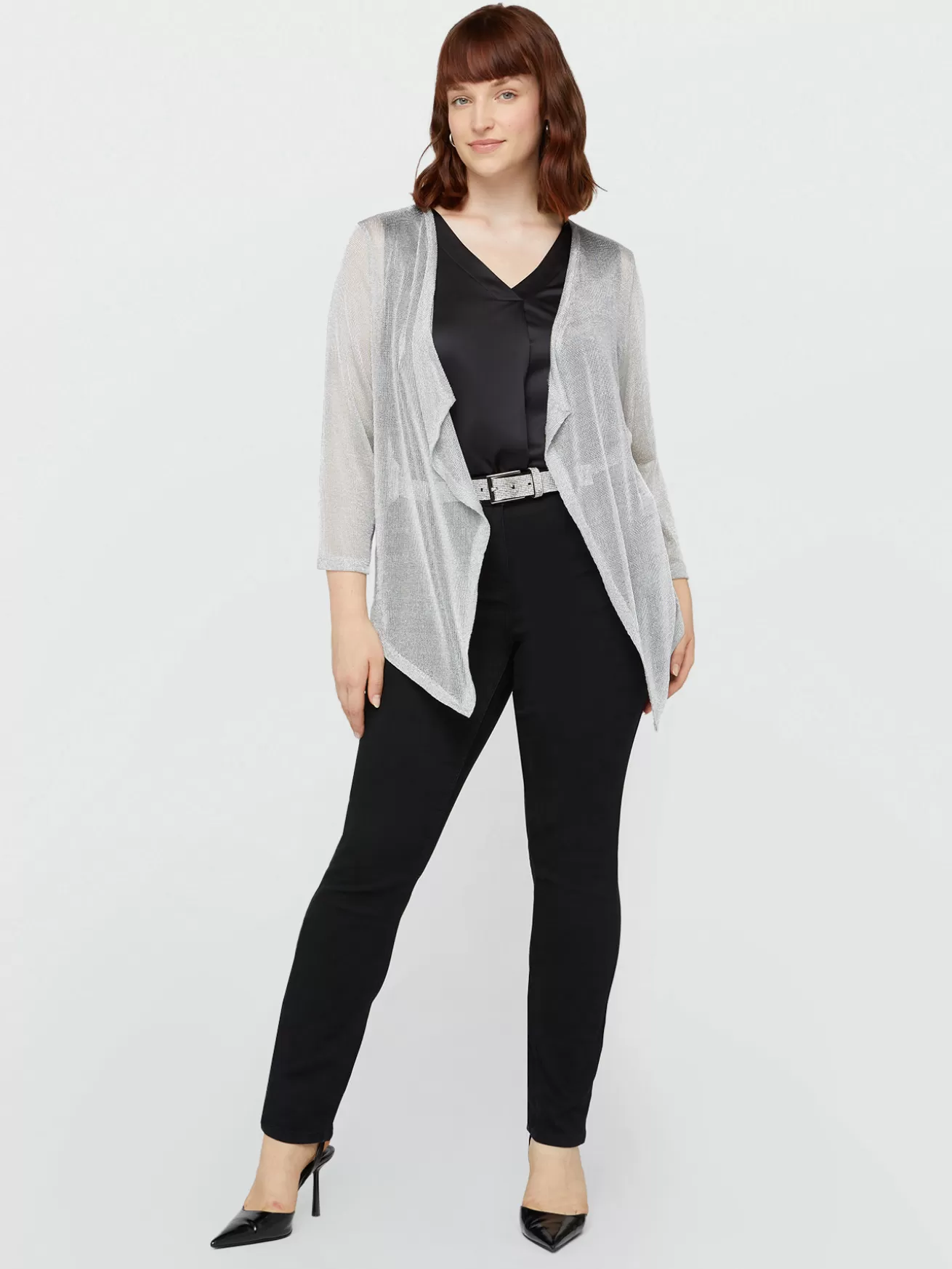Outlet Fiorella Rubino Copri Spalle Lurex Argento