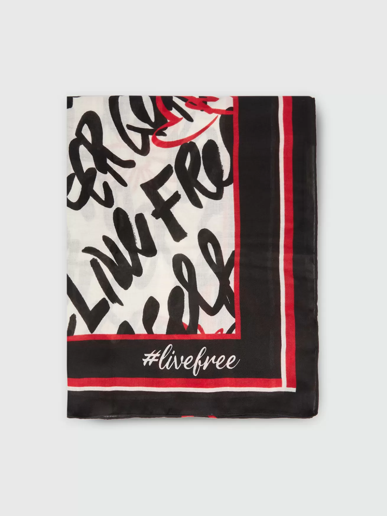 Online Fiorella Rubino Foulard Con Loghi Stampati Nero