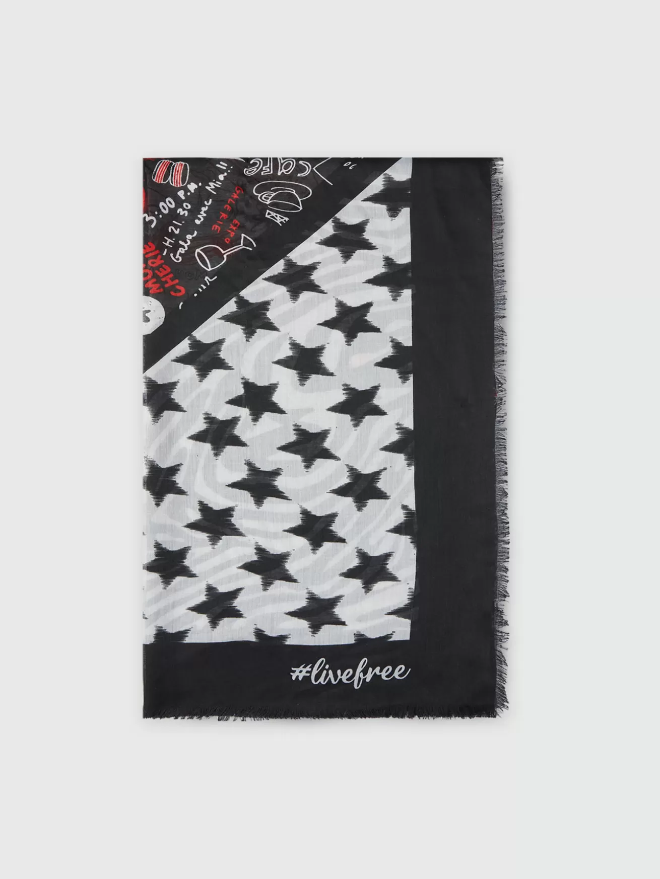 Store Fiorella Rubino Foulard Happy 20th Nero
