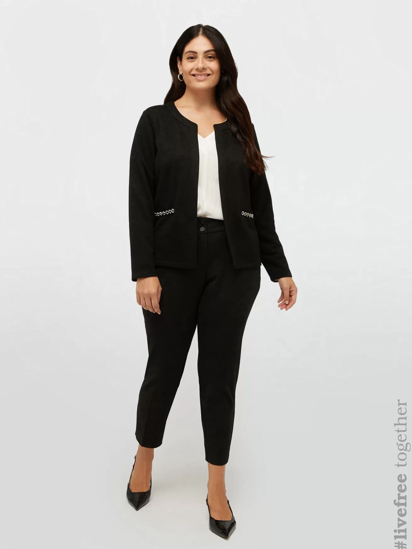 Hot Fiorella Rubino Giacca Corta In Felpa Nero