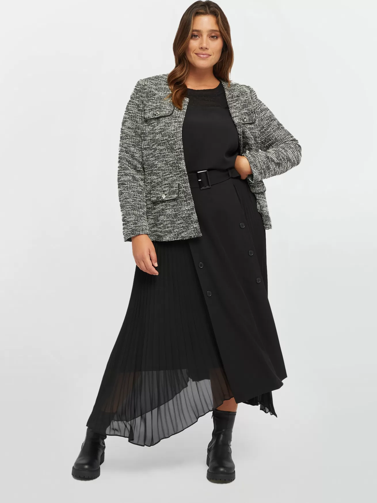 Store Fiorella Rubino Giacca In Tessuto Ammagliato Nero