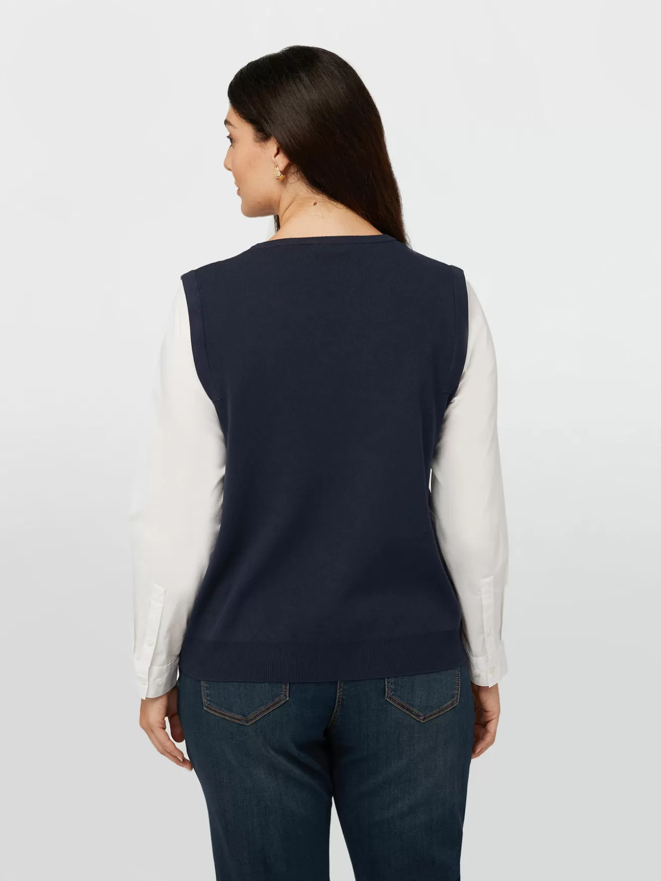 Sale Fiorella Rubino Gilet Con Maniche Di Camicia Blu