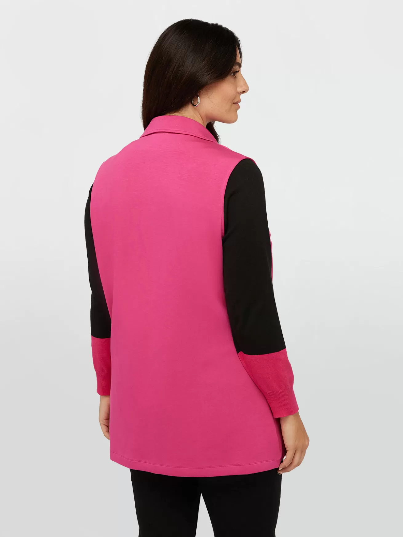 New Fiorella Rubino Gilet In Felpa Fucsia
