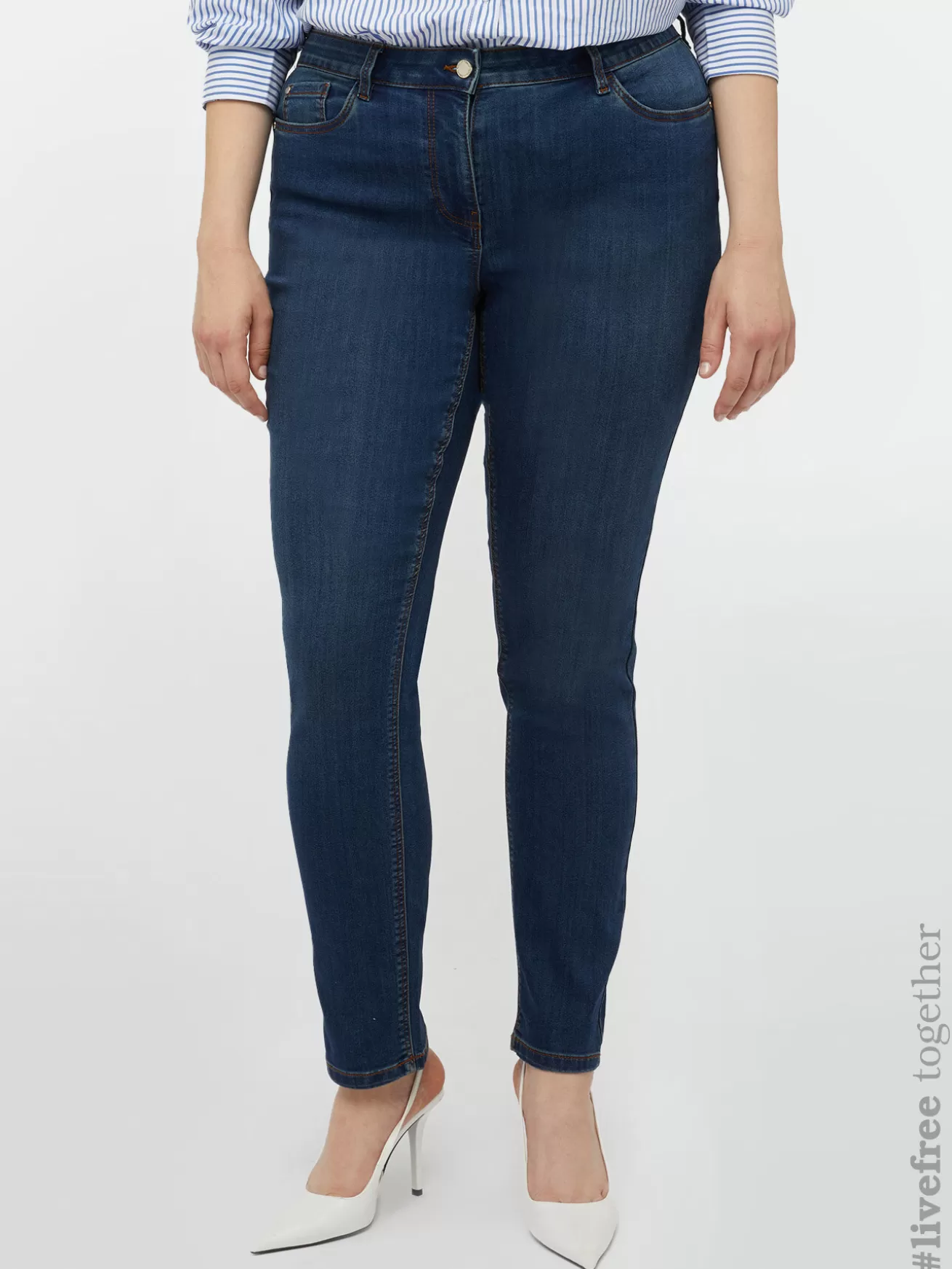 New Fiorella Rubino Jeans Skinny Blu