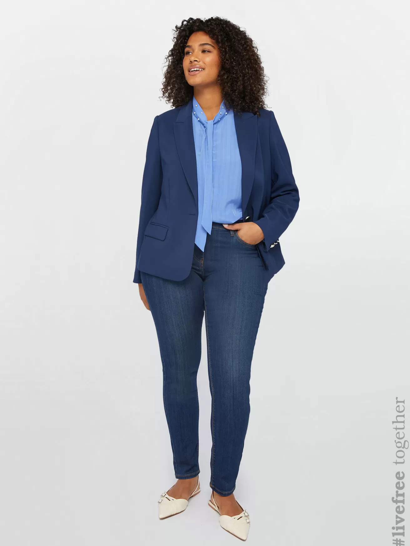 Shop Fiorella Rubino Jeans Skinny Blu