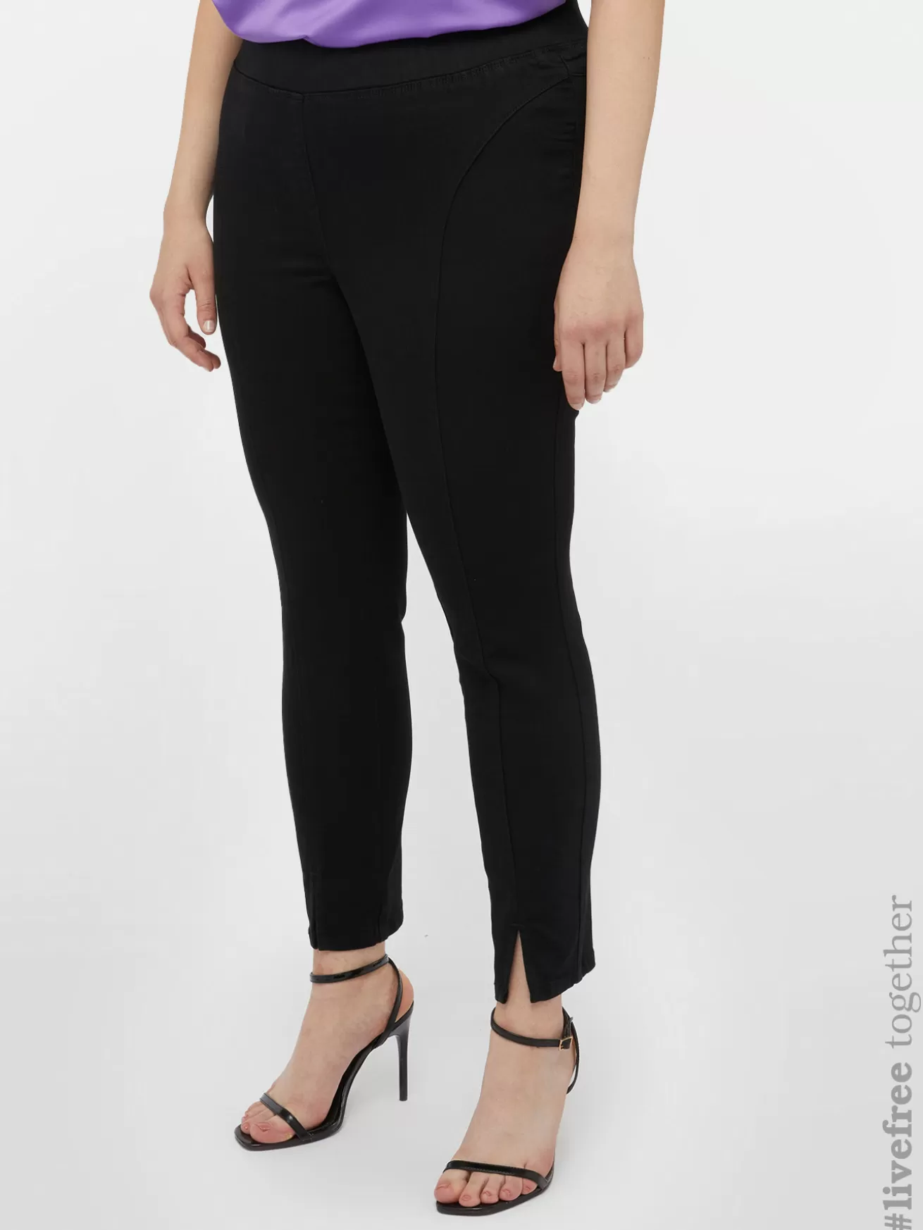 Outlet Fiorella Rubino Jeggings Con Spacchetto Nero