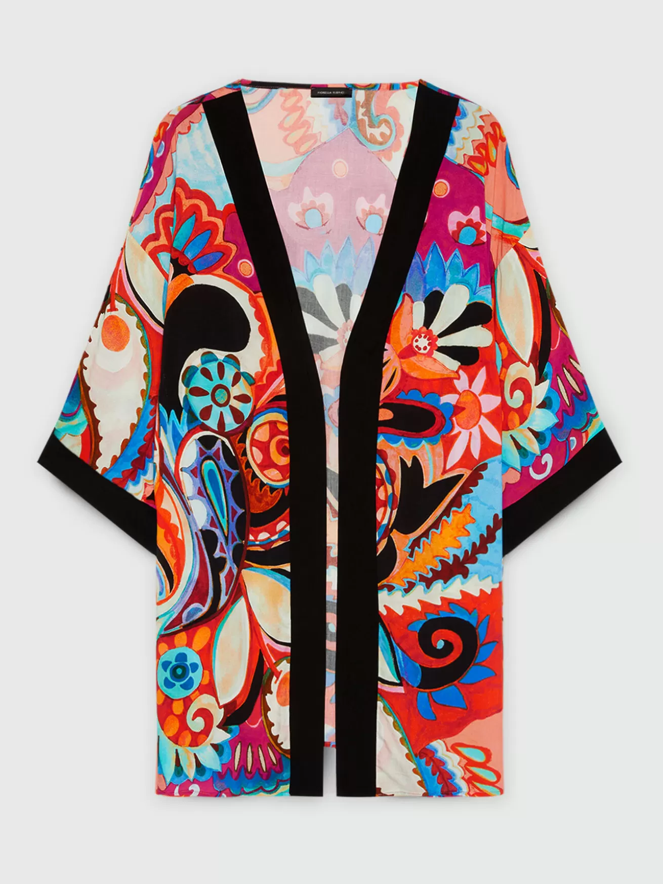 Discount Fiorella Rubino Kimono Multicolor Con Viscosa LENZING™ ECOVERO™ Fucsia