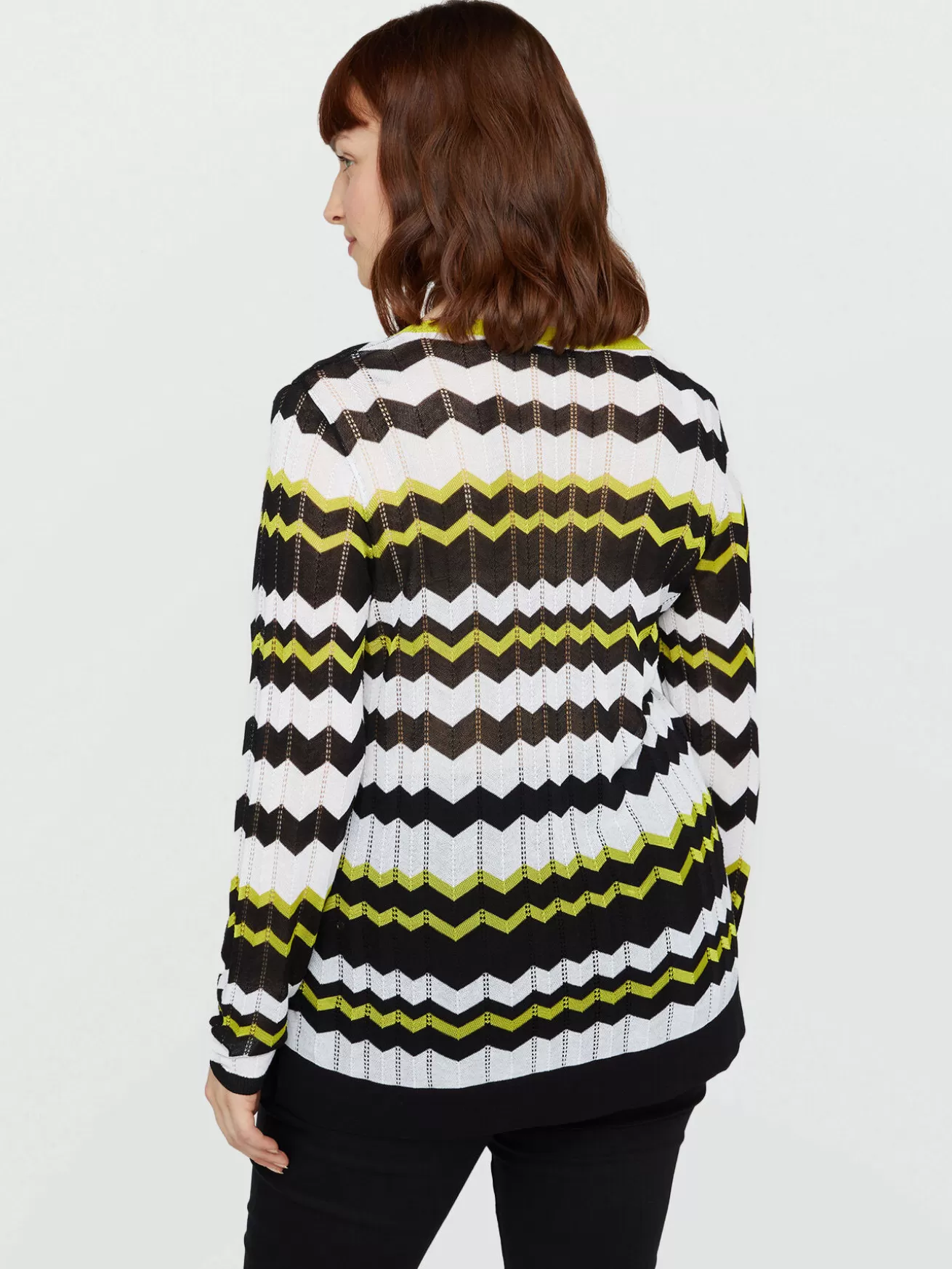 New Fiorella Rubino Maglia Disegno Chevron Nero