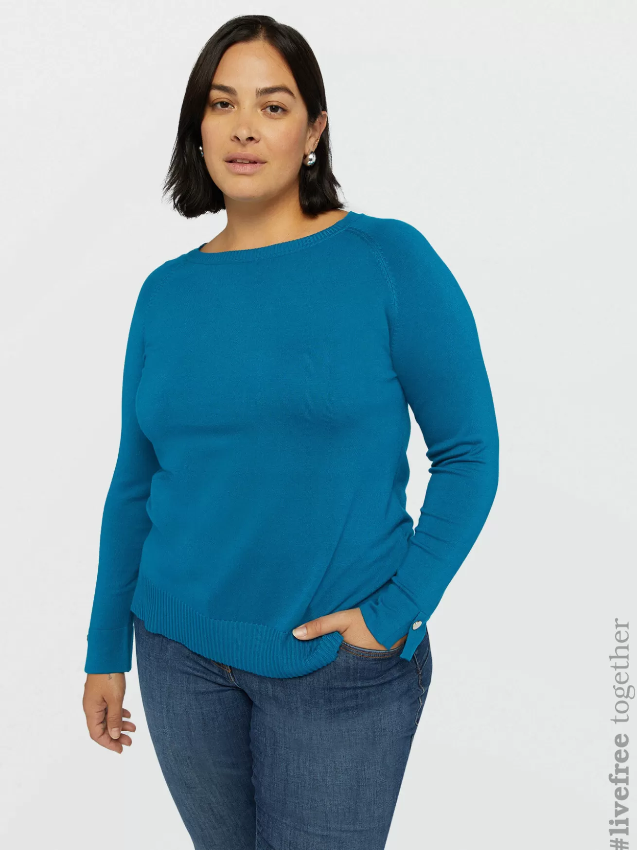 Store Fiorella Rubino Maglia In Viscosa LENZING™ ECOVERO™ Ottanio