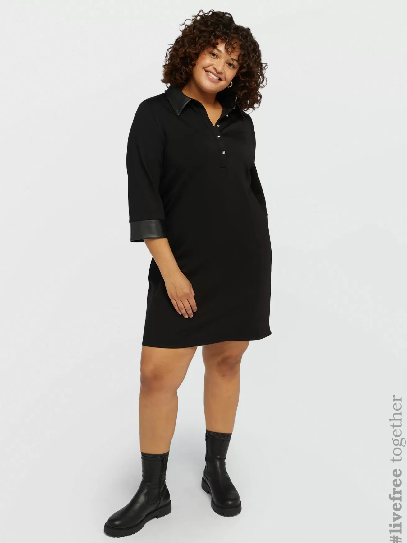 Store Fiorella Rubino Mini Dress In Viscosa LENZING™ ECOVERO™ Nero