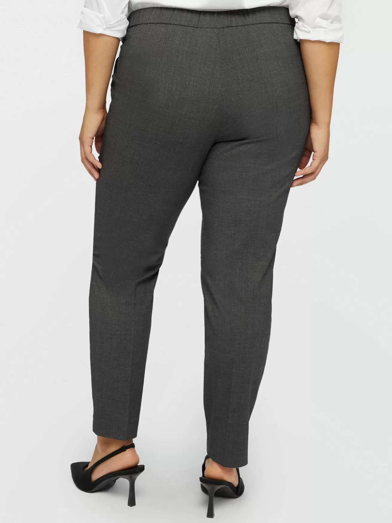 Hot Fiorella Rubino Pantaloni Dritti Mélange Grigio