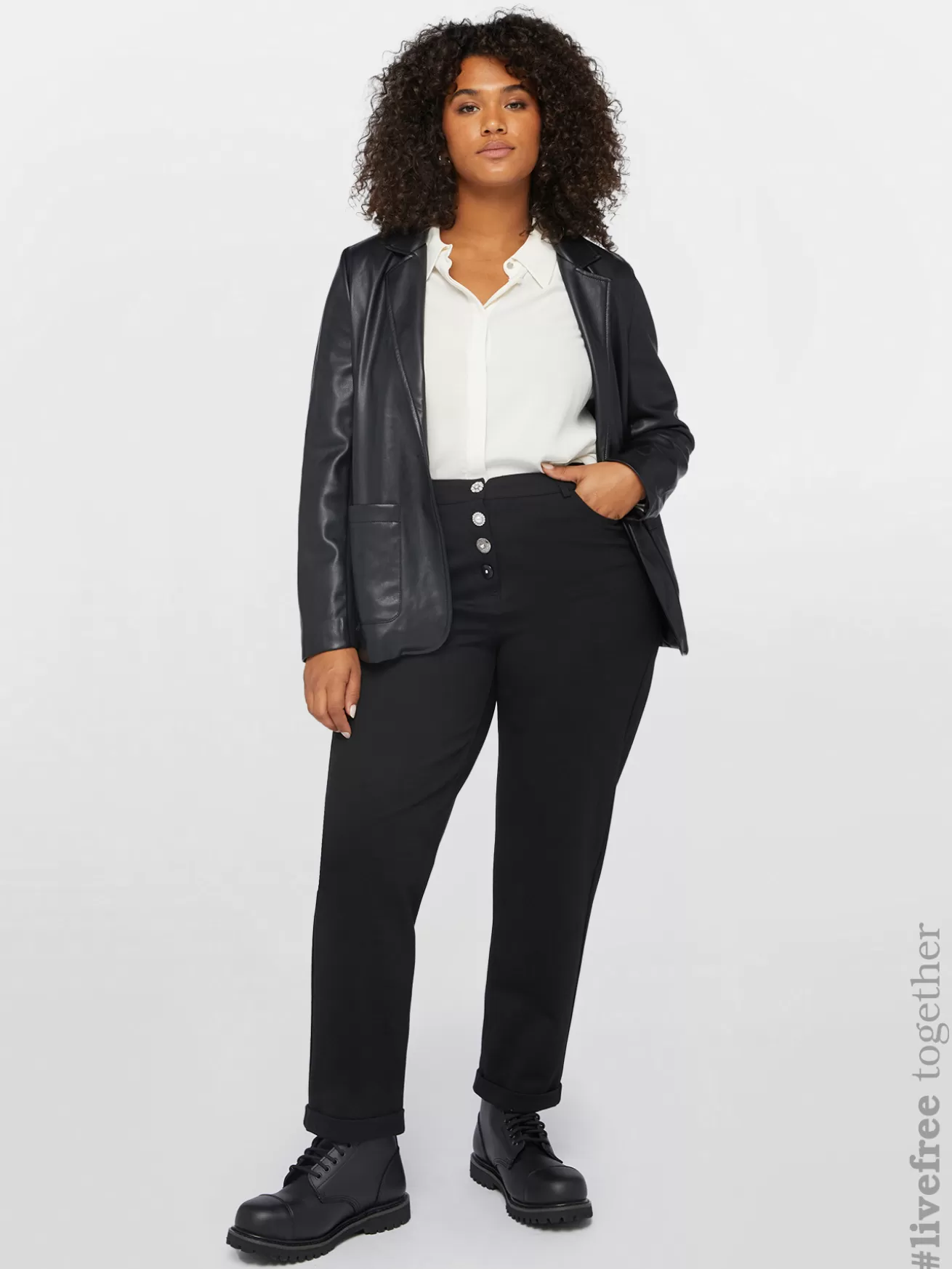 Discount Fiorella Rubino Pantaloni Dritti In Viscosa LENZING™ ECOVERO™ Nero