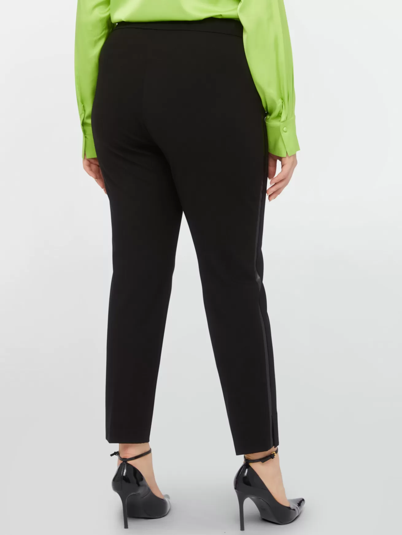 Fashion Fiorella Rubino Pantaloni Dritti In Viscosa LENZING™ ECOVERO™ Nero