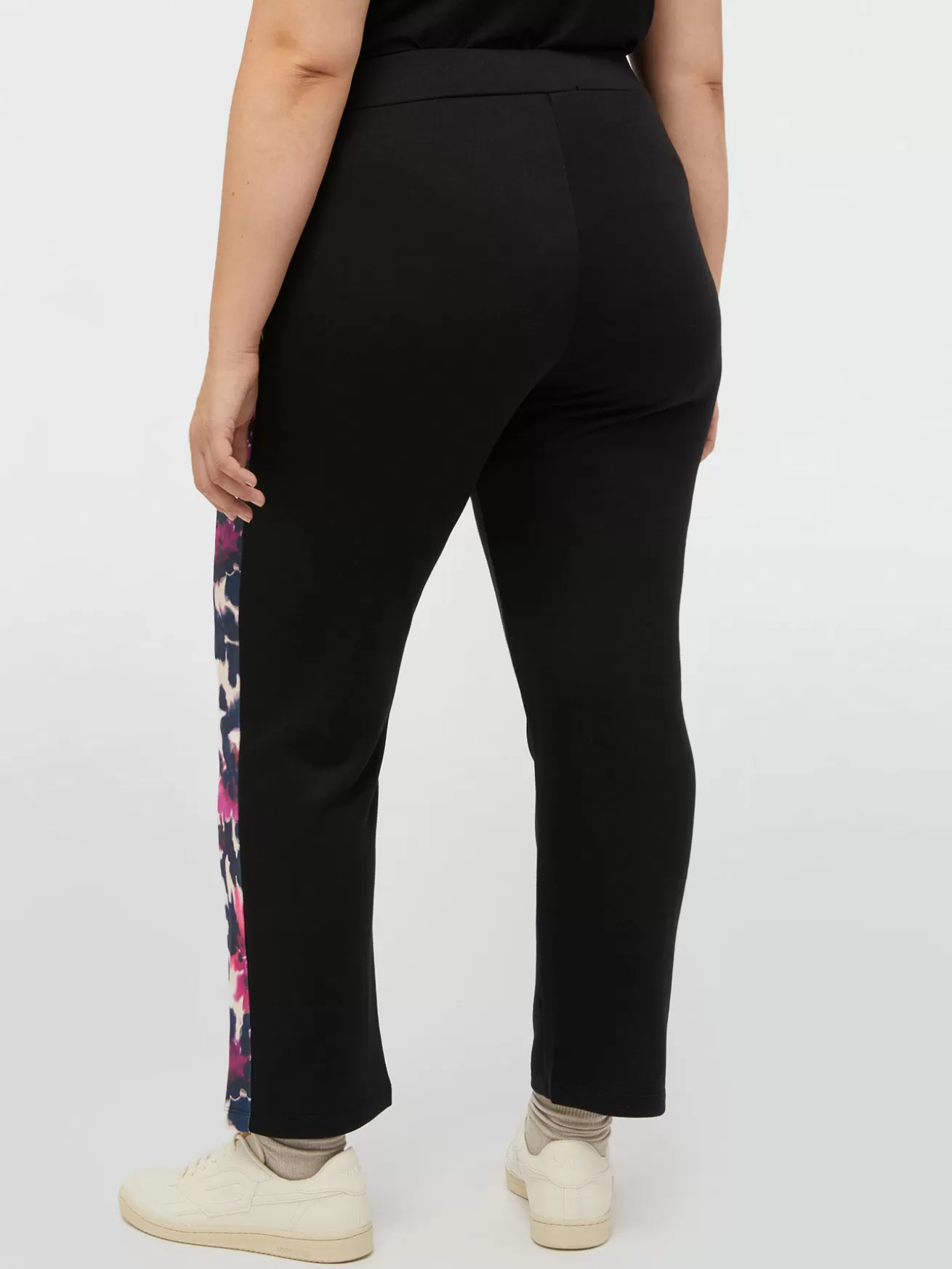 New Fiorella Rubino Pantaloni In Felpa Con Bordi Stampati Nero