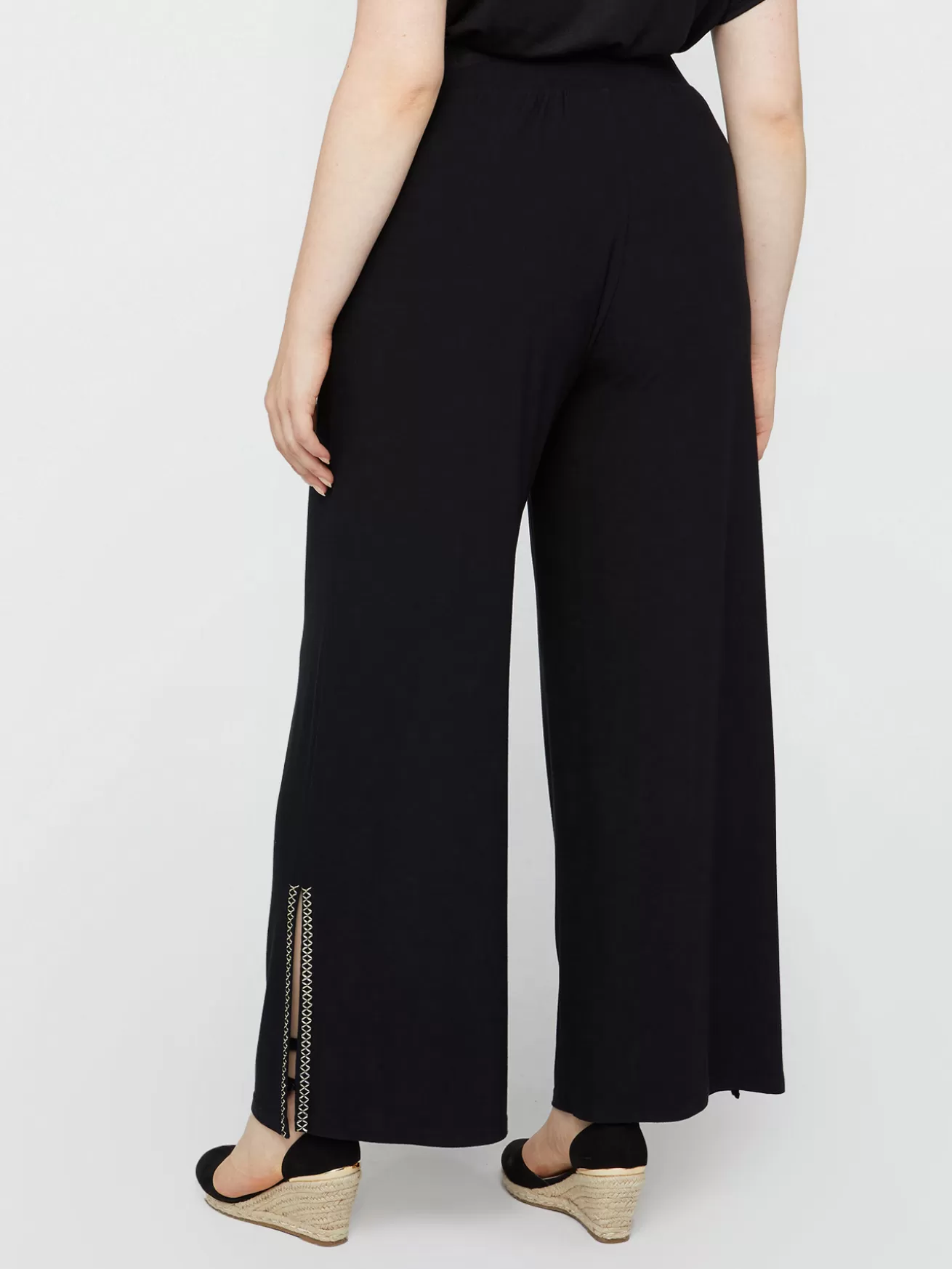 Sale Fiorella Rubino Pantaloni In Jersey Crêpe Nero