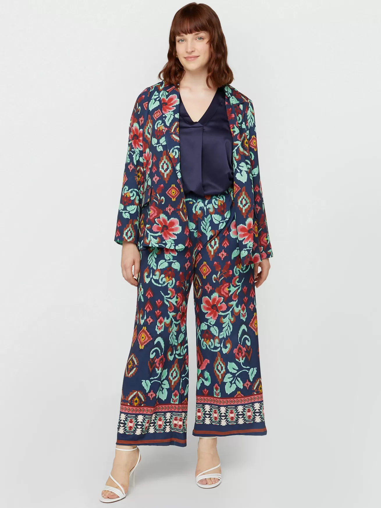 Flash Sale Fiorella Rubino Pantaloni Palazzo Stampati Blu