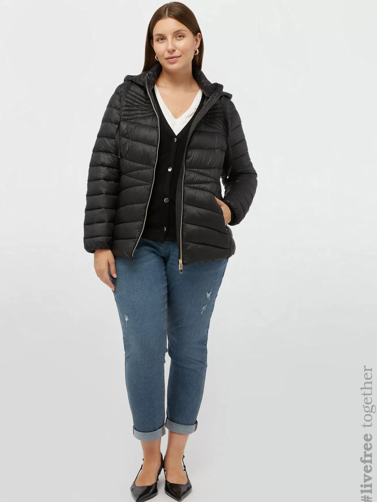 Outlet Fiorella Rubino Piumino Leggero Trapuntato In Sorona® Aura Nero