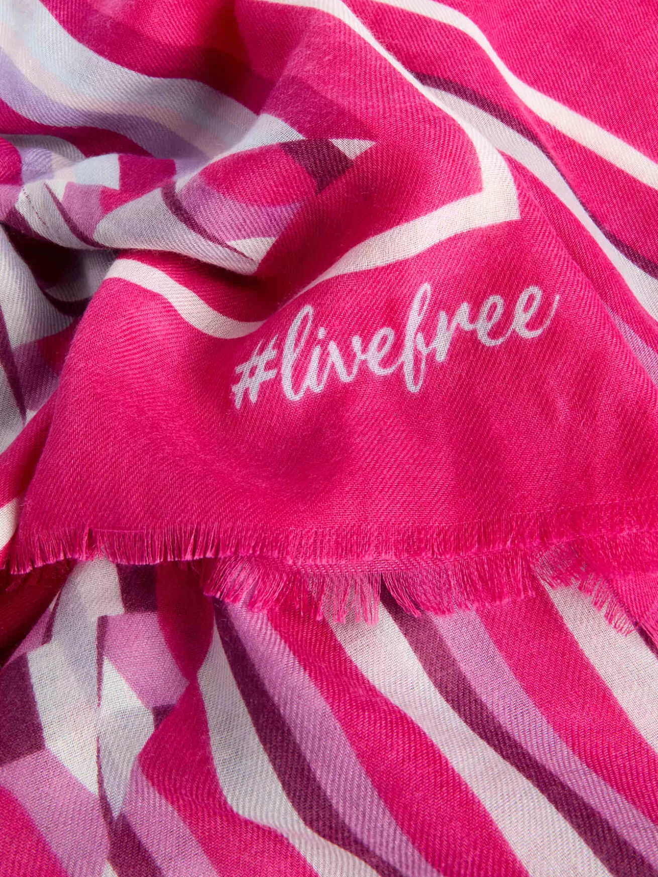Store Fiorella Rubino Sciarpa Con Stampa Geometrica Fucsia