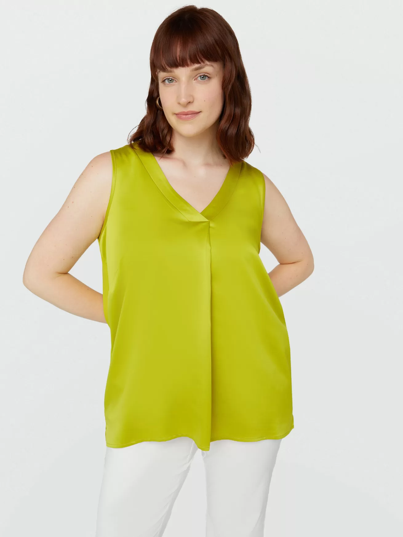 Shop Fiorella Rubino Top Con Piega Davanti Giallo