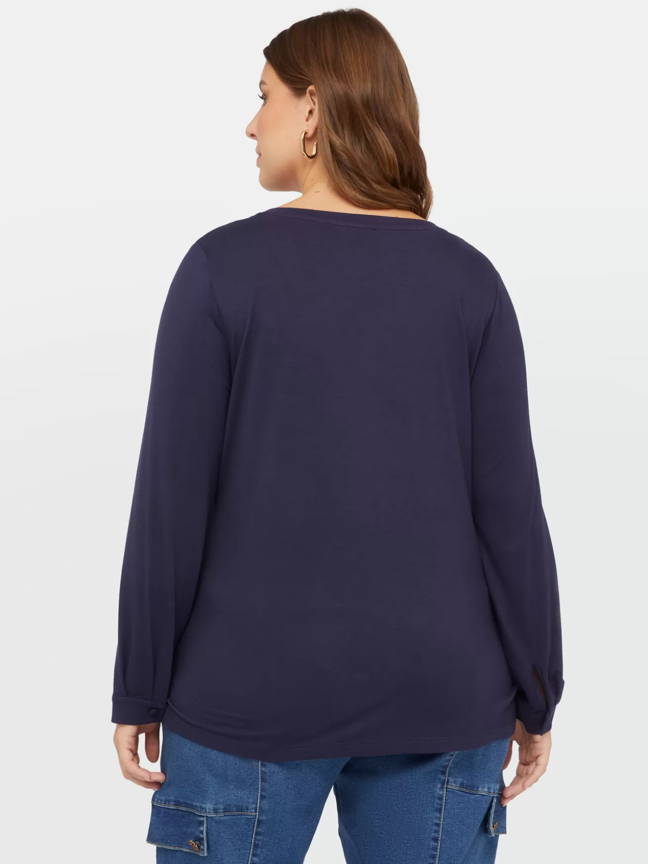 Cheap Fiorella Rubino T-shirt Con Scollo A V In Due Tessuti Blu