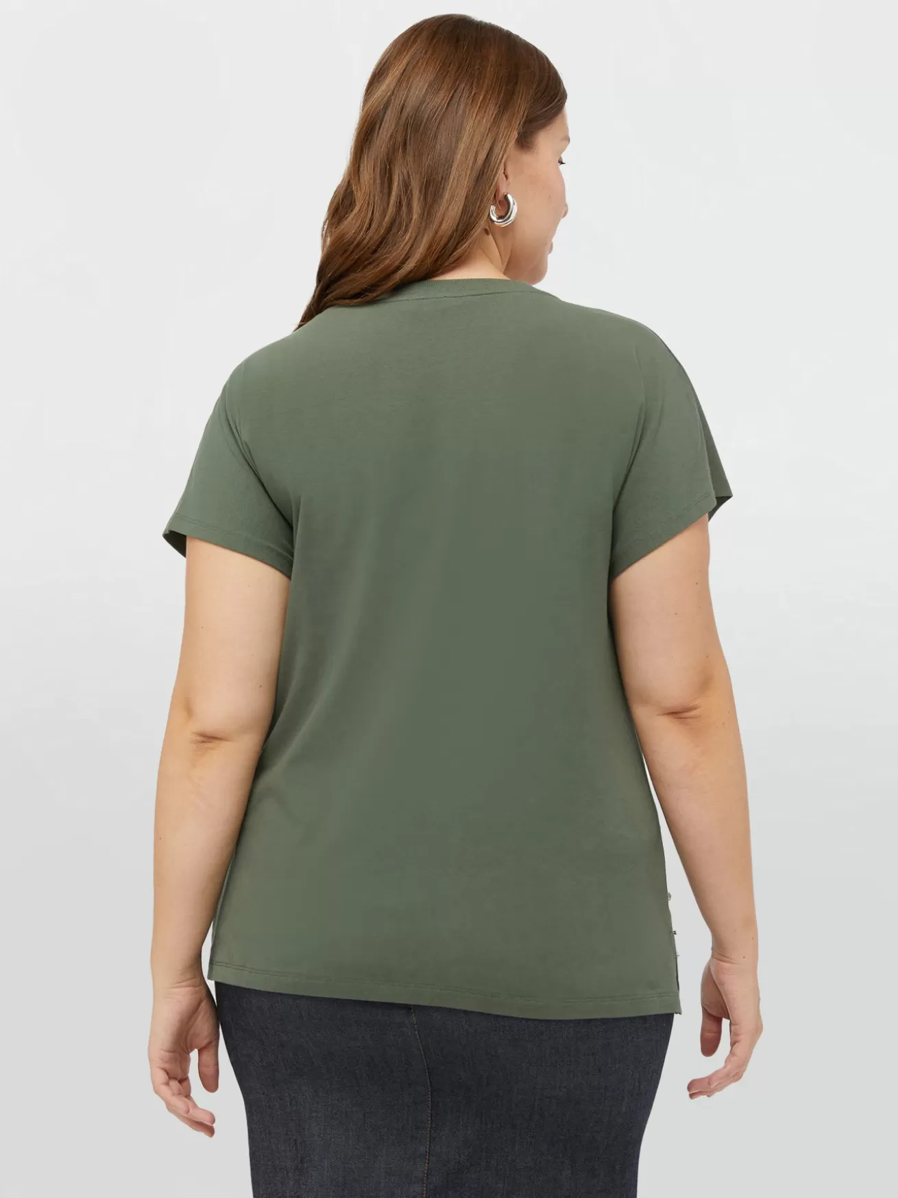 Discount Fiorella Rubino T-shirt Con Strass Ricamati Verde militare