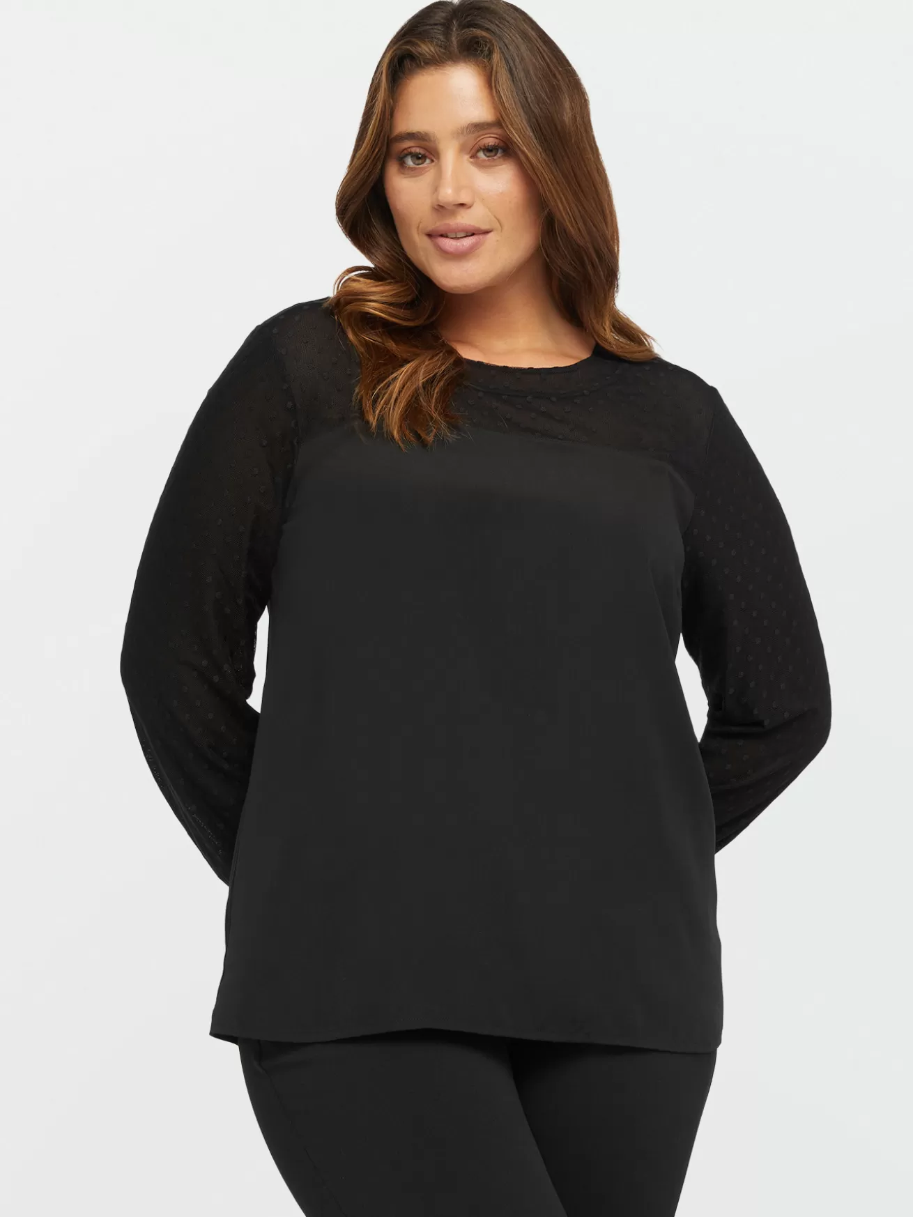 Best Fiorella Rubino T-shirt Con Tulle Plumetis Nero