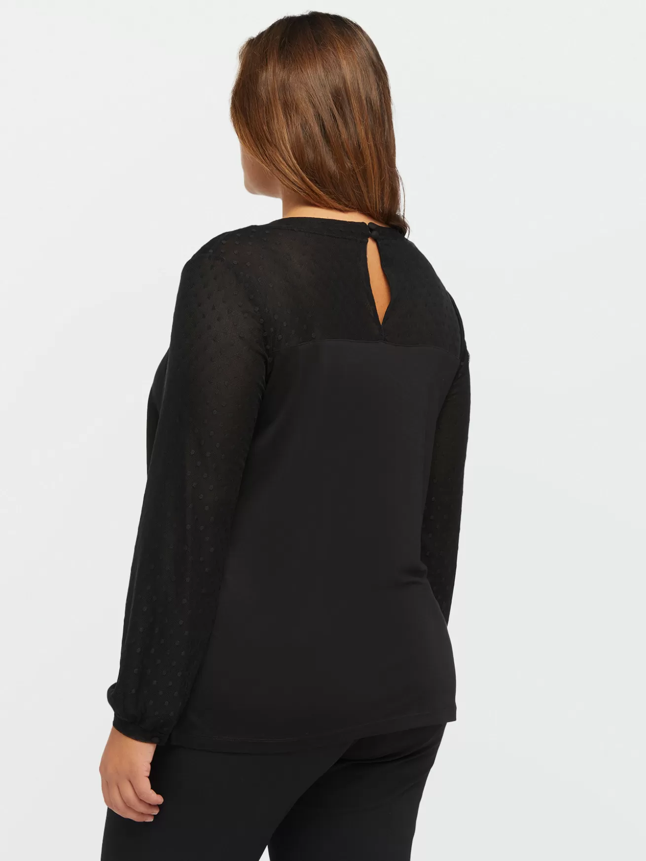 Best Fiorella Rubino T-shirt Con Tulle Plumetis Nero