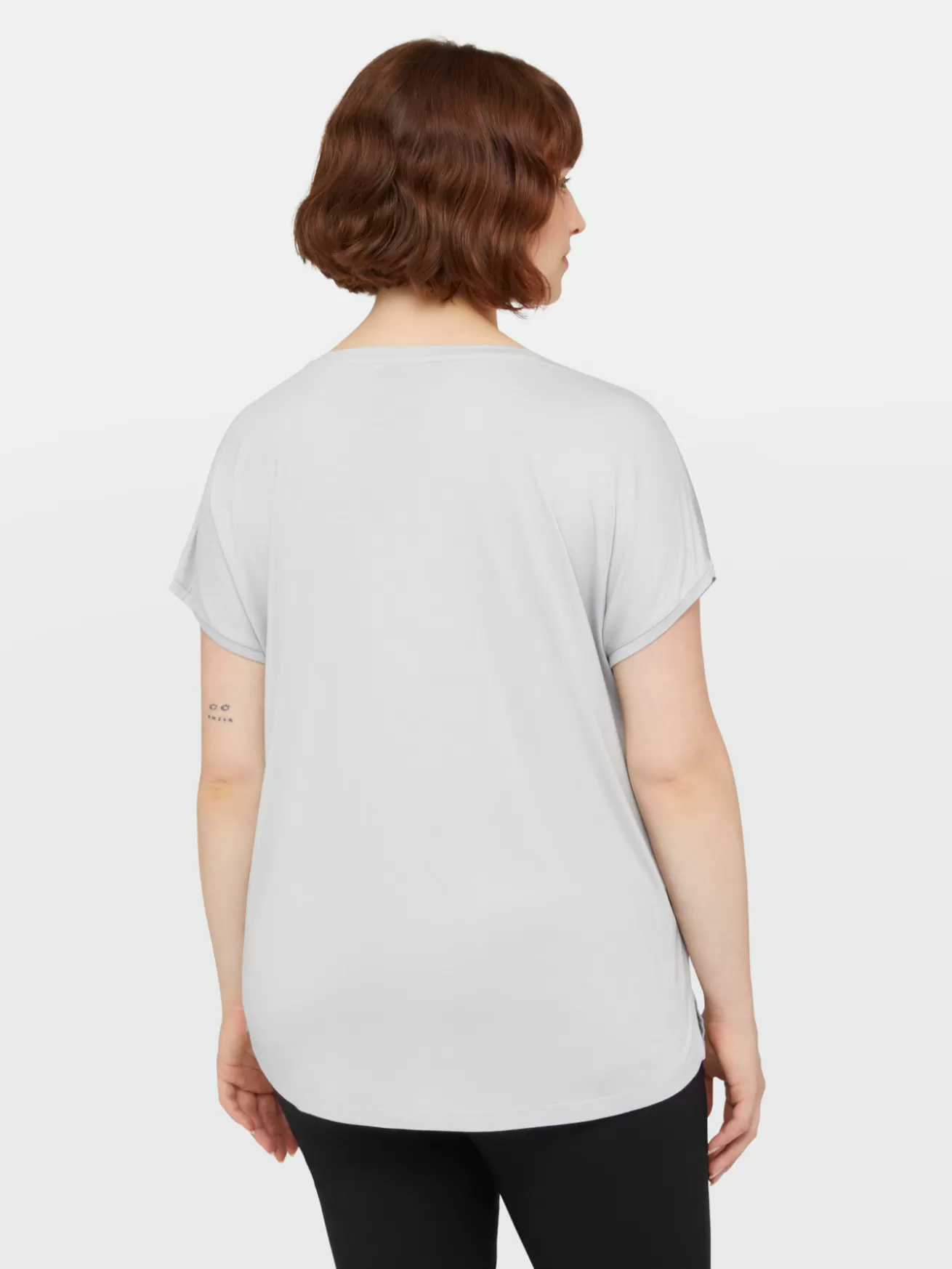 Online Fiorella Rubino T-shirt In Raso E Jersey Grigio