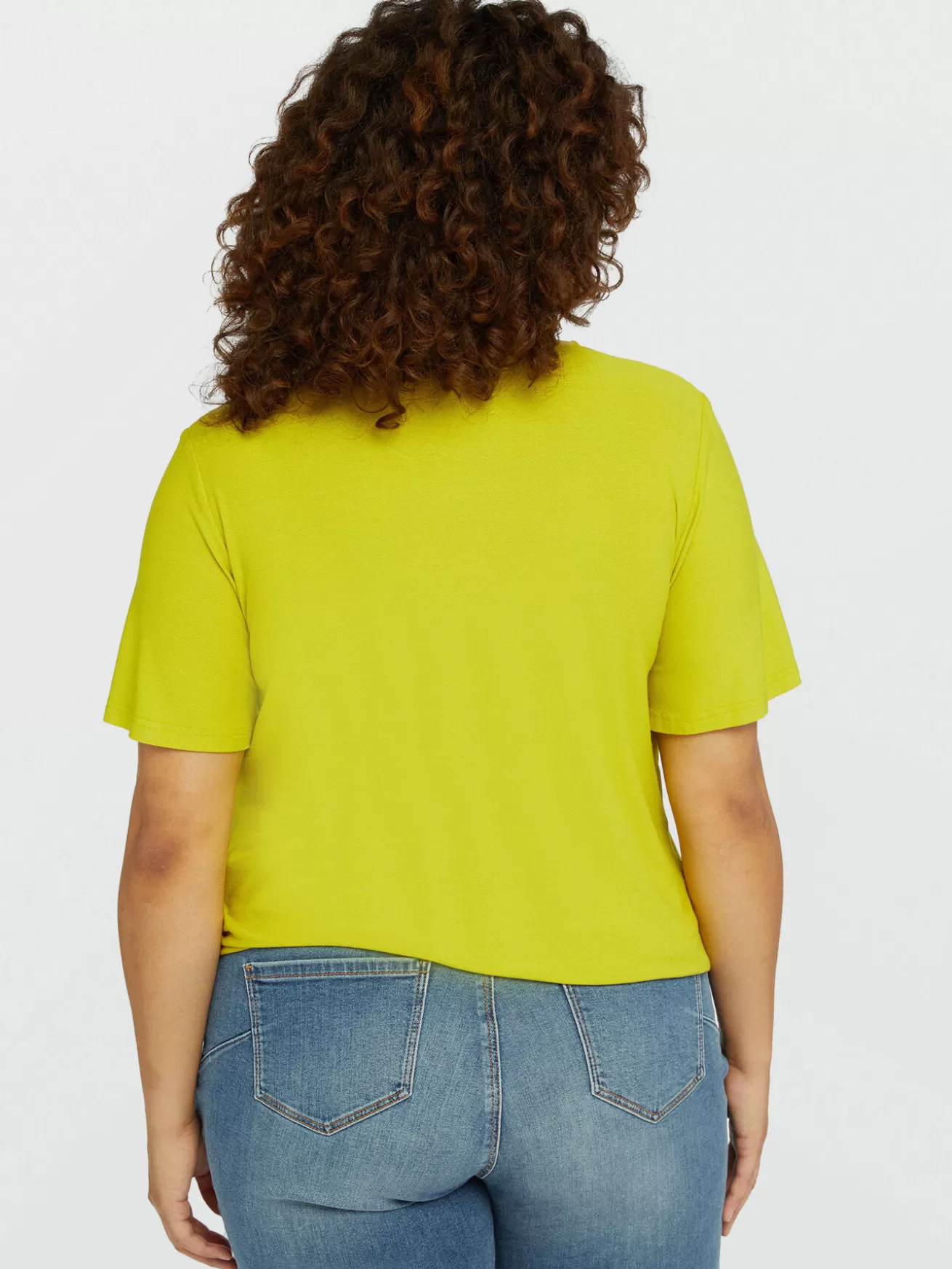 Best Sale Fiorella Rubino T-shirt Incrociata Davanti Con Ricamo Giallo