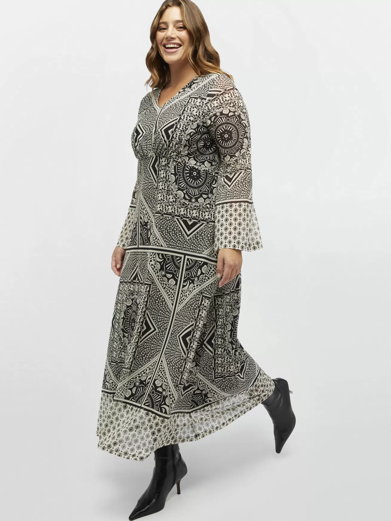 Flash Sale Fiorella Rubino Vestito In Tulle Stampa Bandana Nero