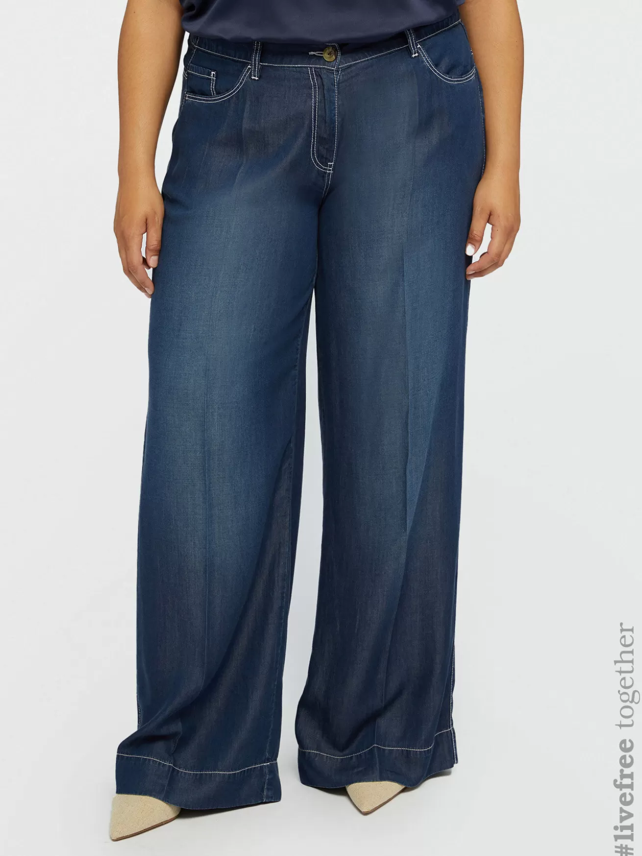 Hot Fiorella Rubino Wide Leg In TENCEL™ Blu